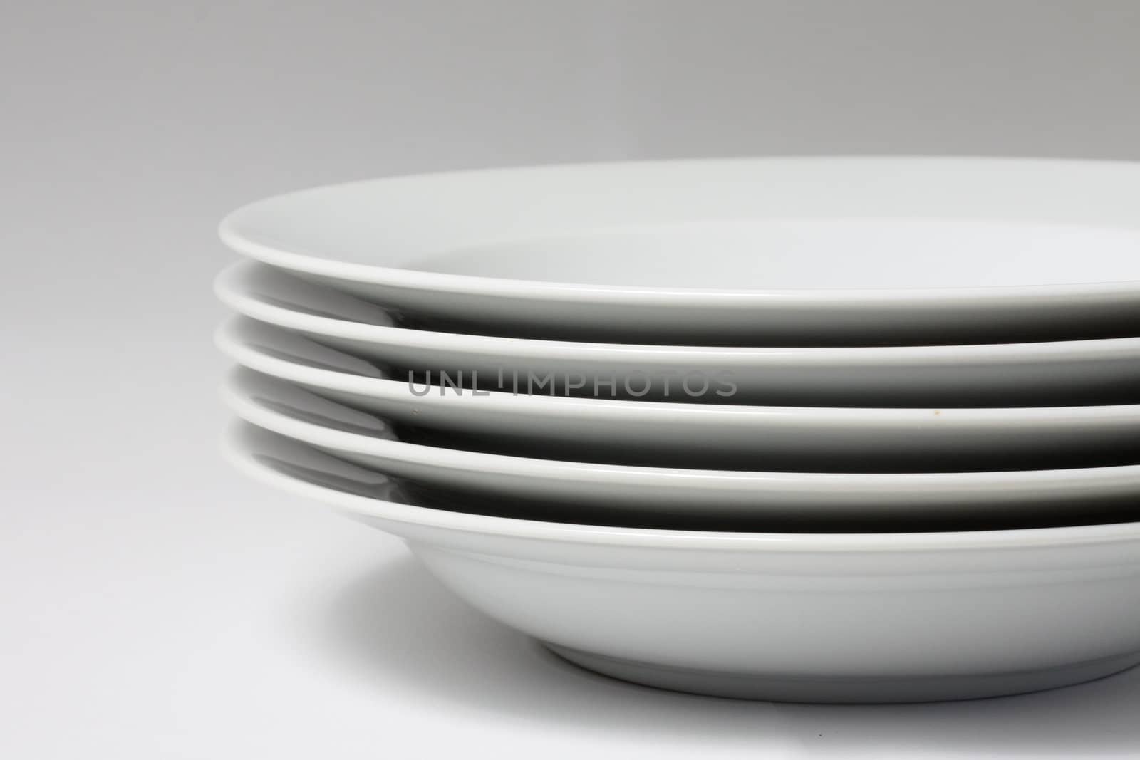 Plates in a stack shot in a studio