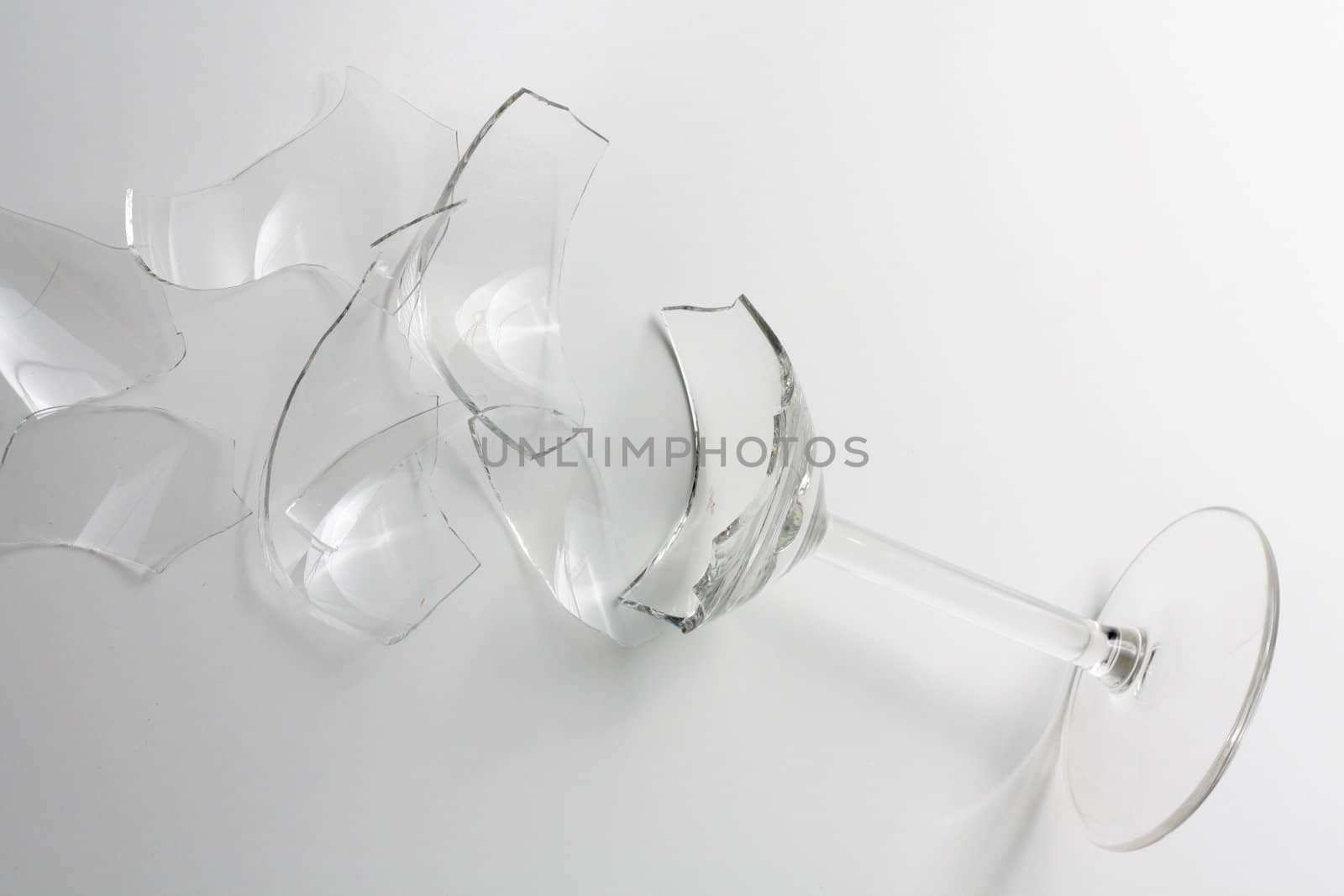 Shattered wine glass by leeser