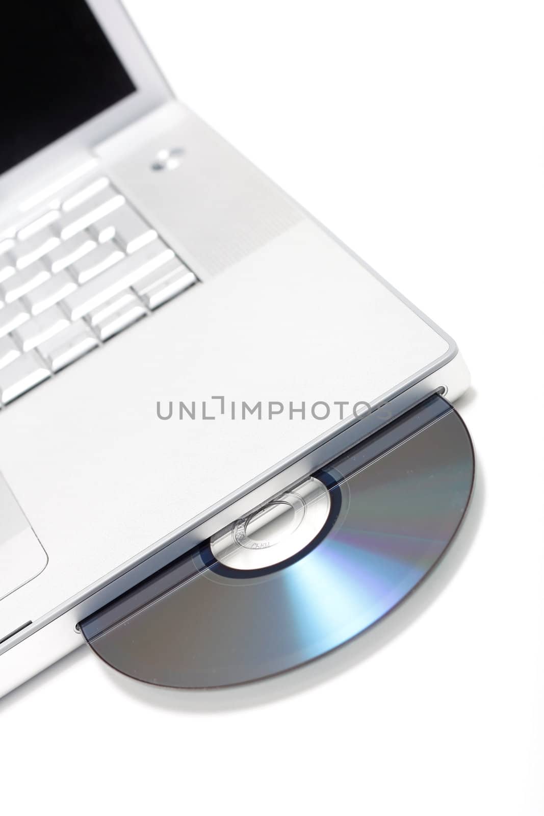 A CD in a laptop