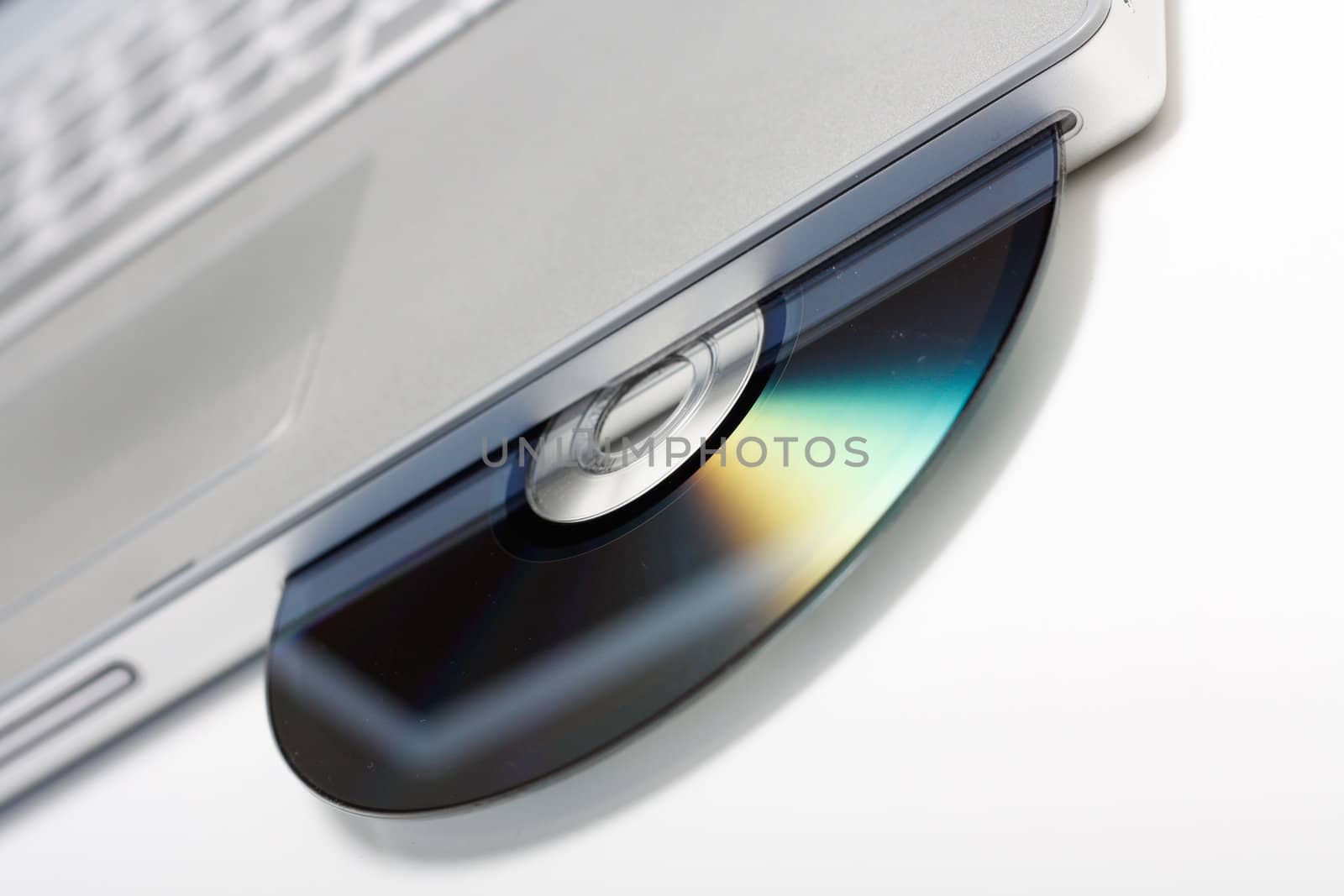 A CD in a laptop