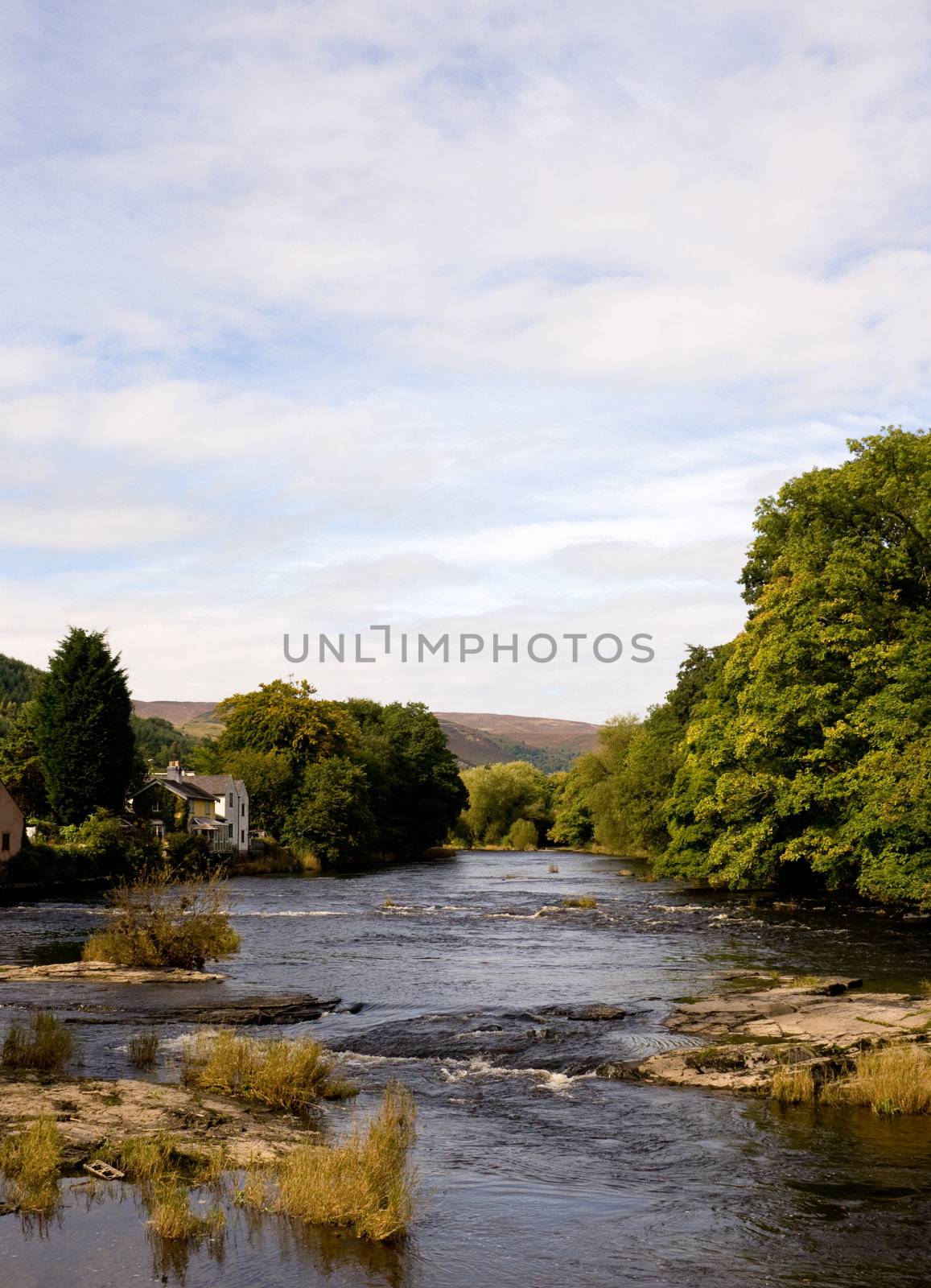 Vertical River view in Wales by steheap