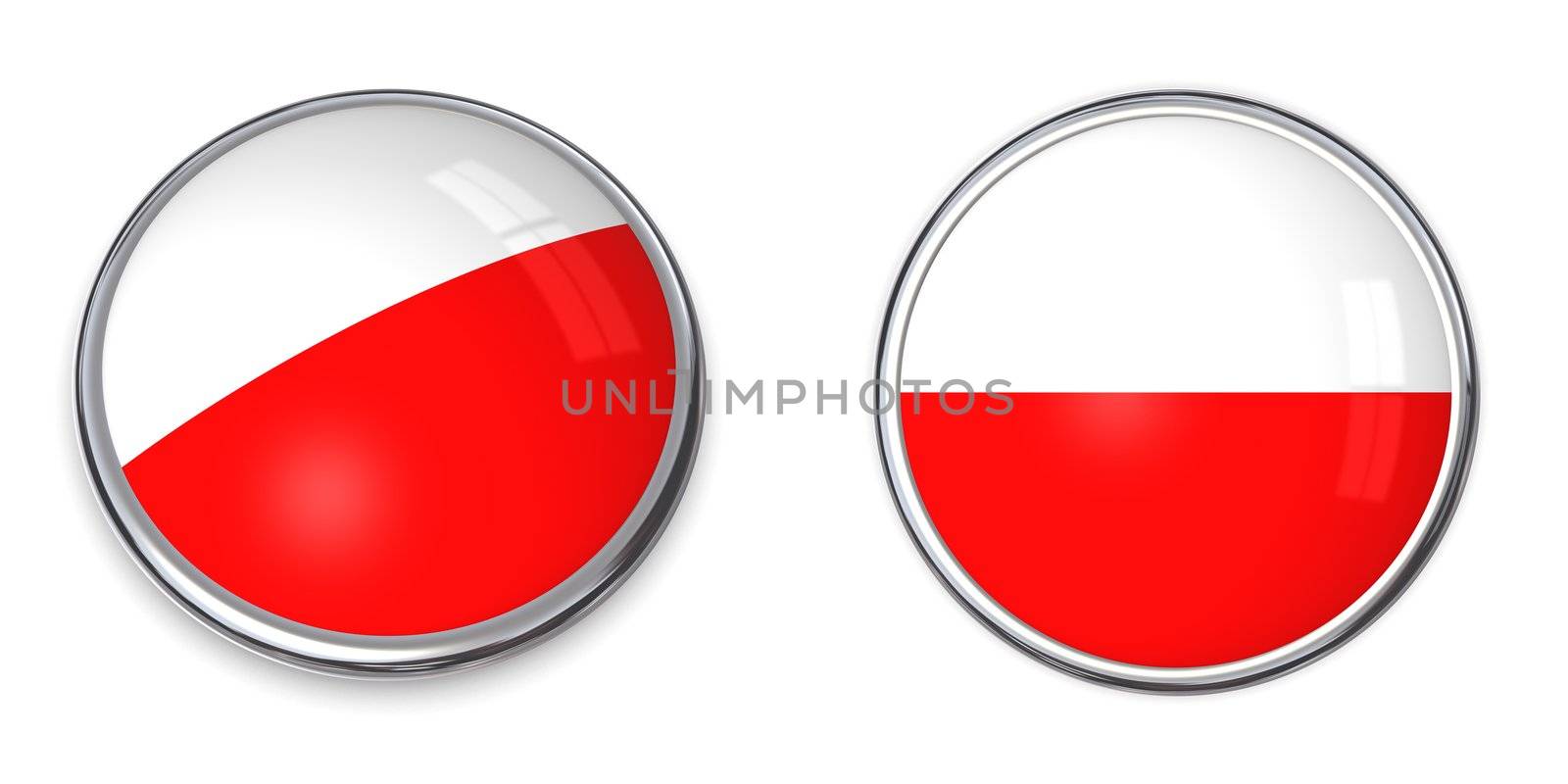 button style banner in 3D of Poland