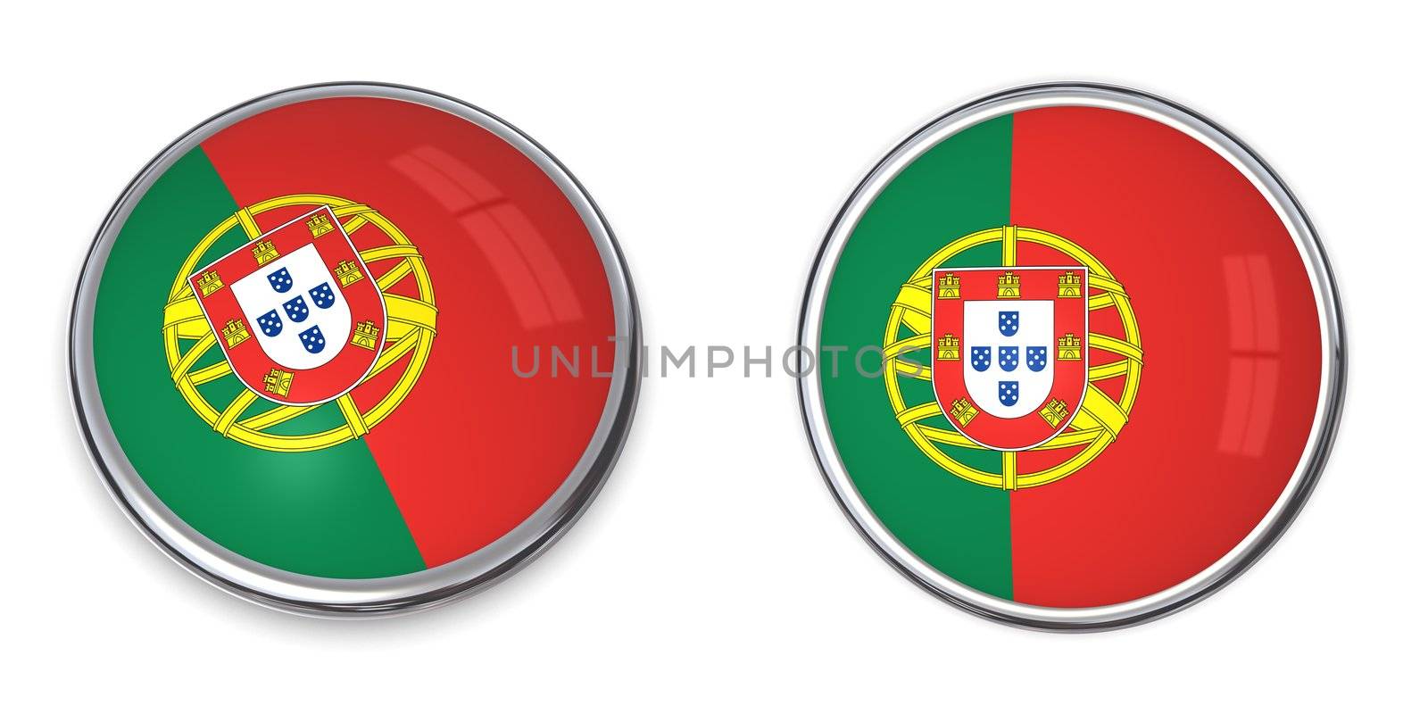 button style banner in 3D of Portugal