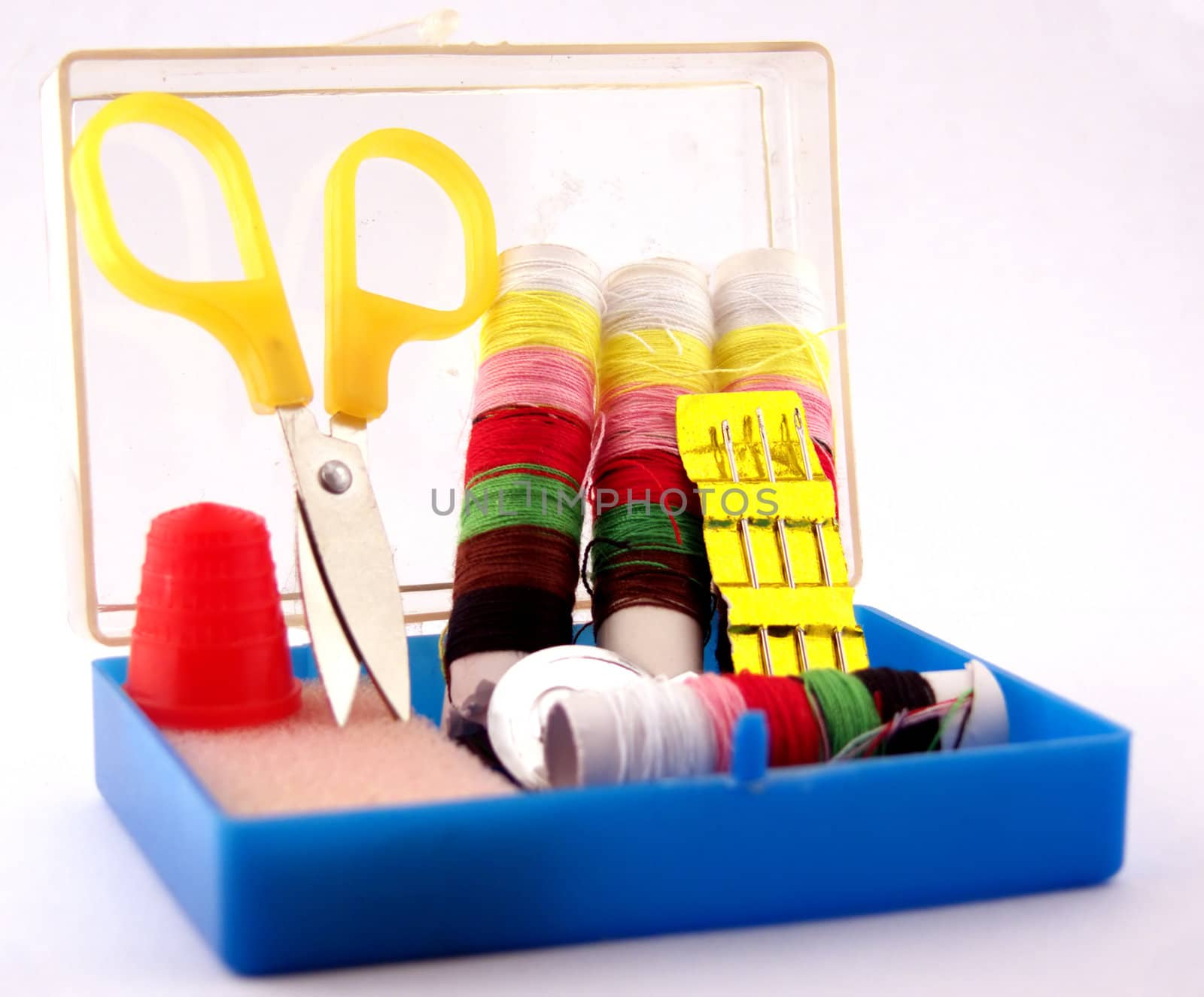 portrait of sew kit box and accessory