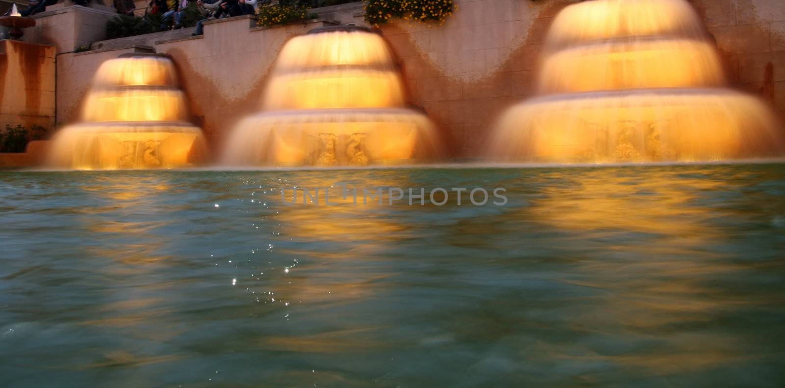 Magic fountain in Barcelona, Spain by vladacanon