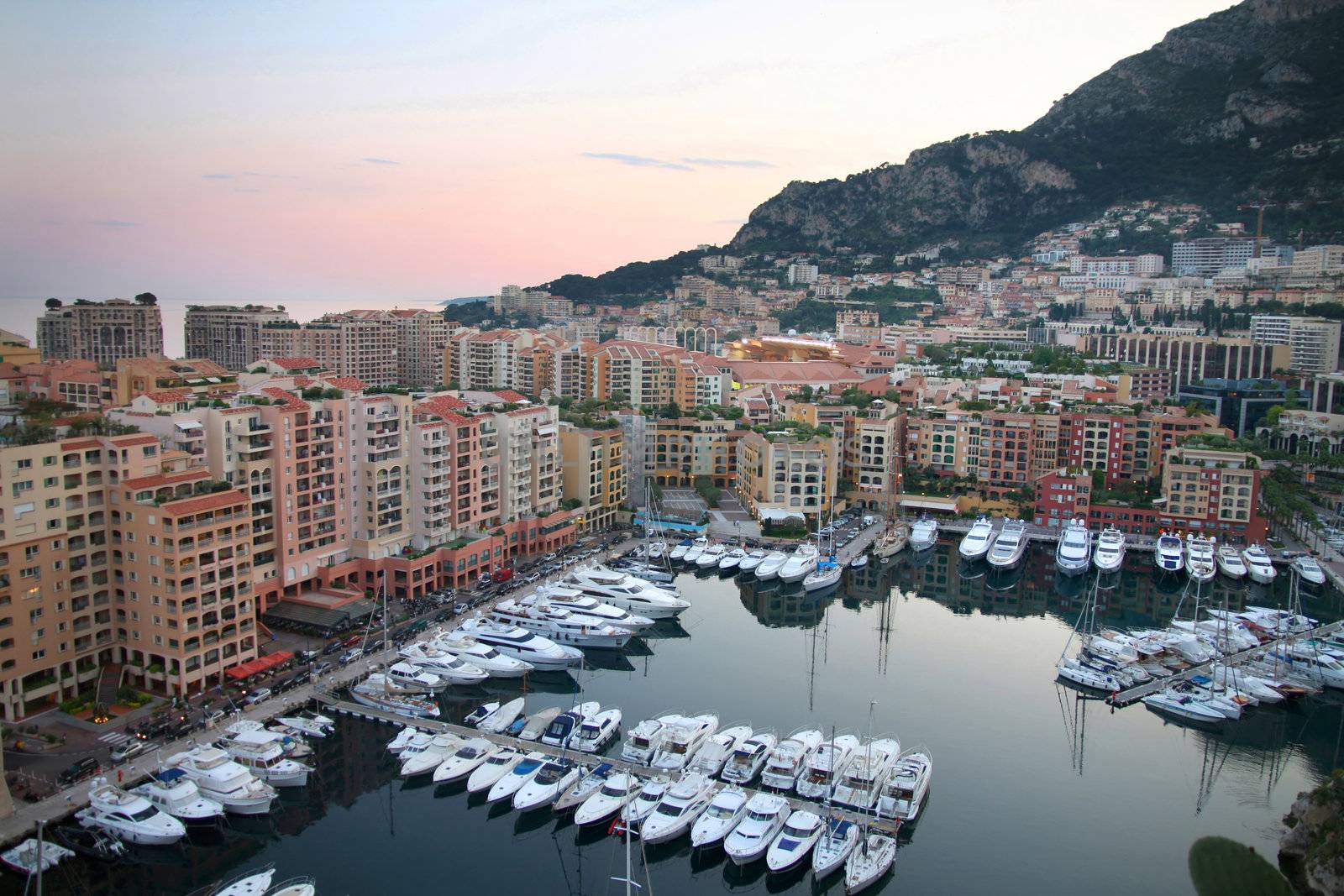 View of Monaco at night