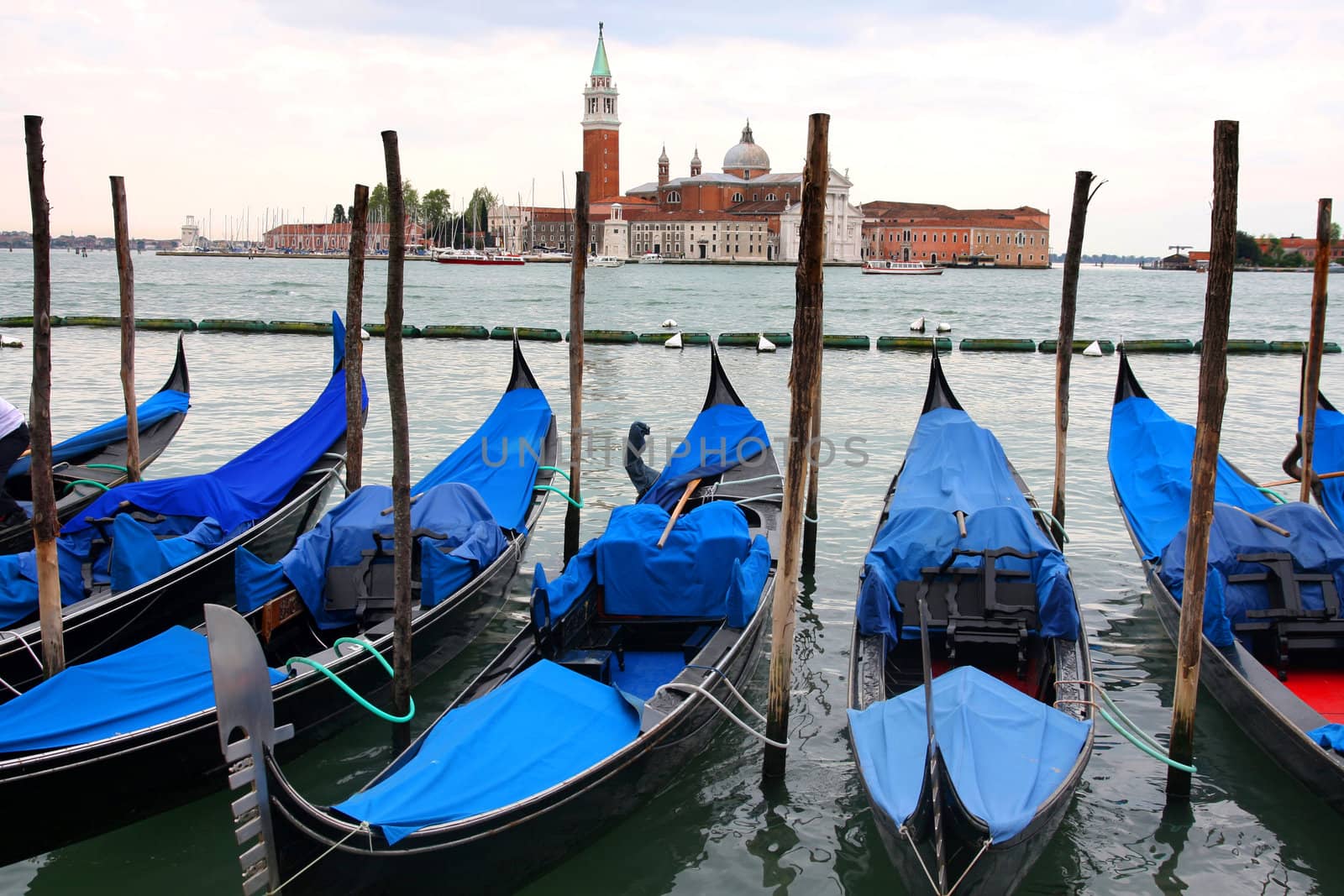 Saint Georgio Island and Gondola in Venice, Italy