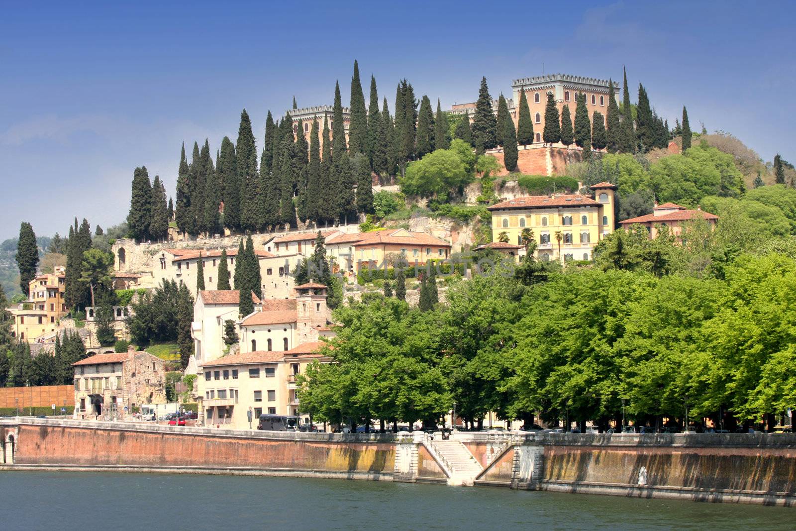 details panoramic view of Verona, Italy