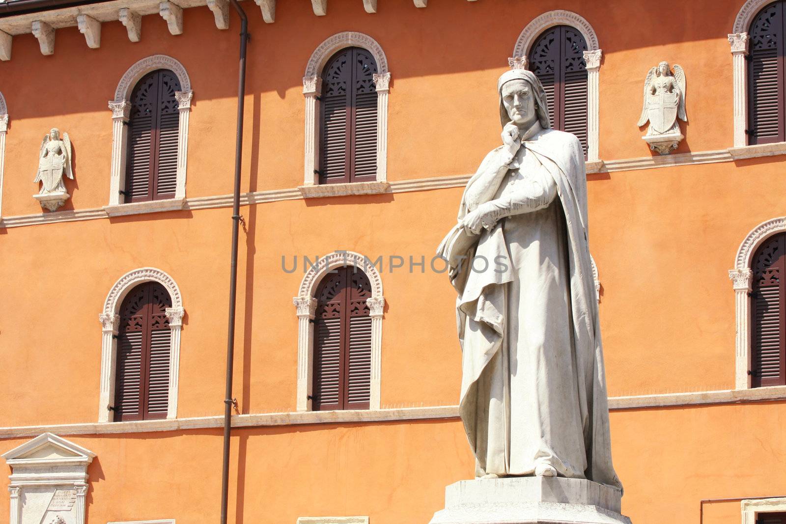 statue of Dante Alighieri in Verona, Italy