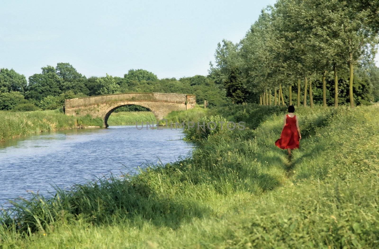 Walking along canal bank by steheap