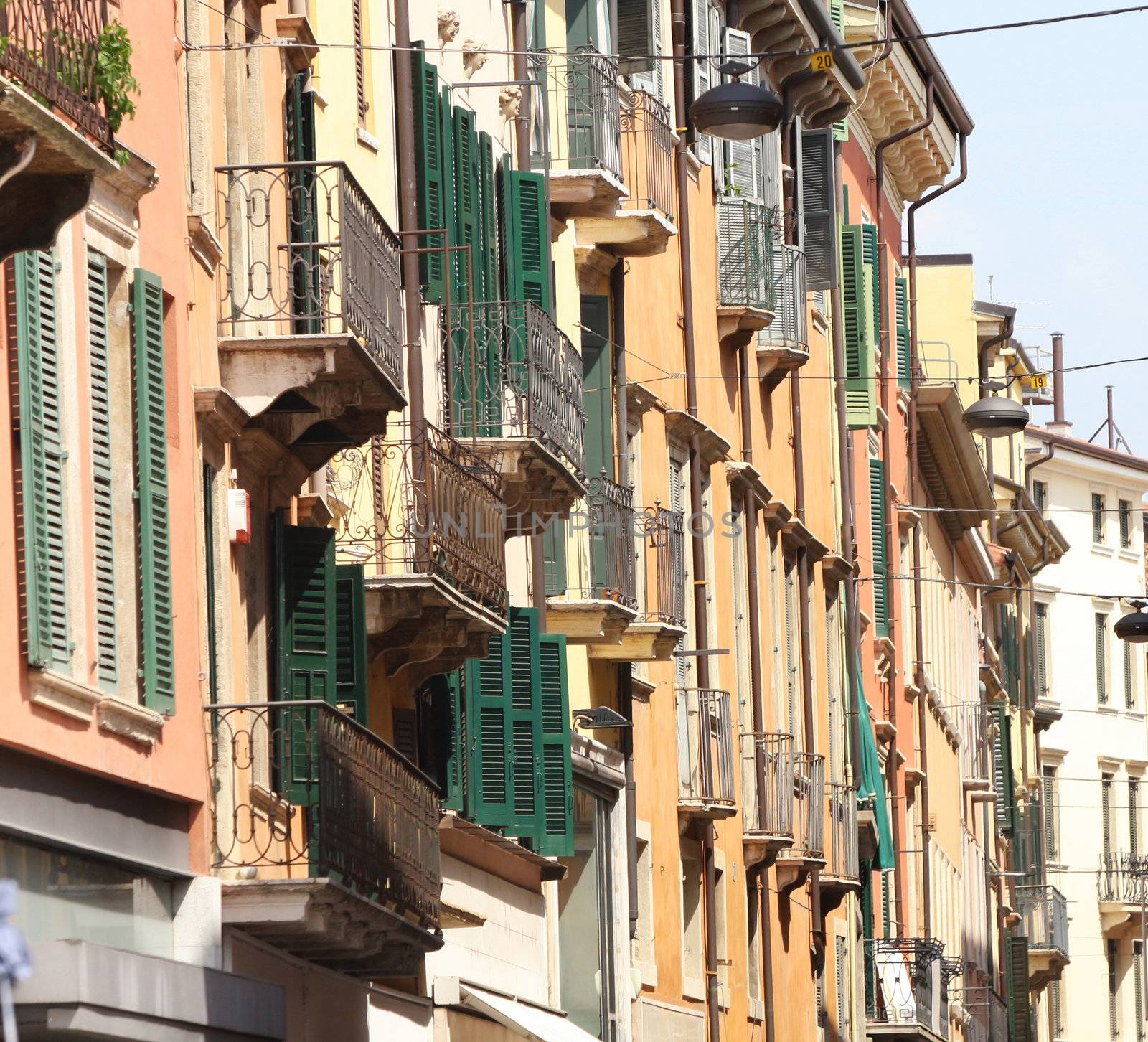 details facade in Verona, Italy