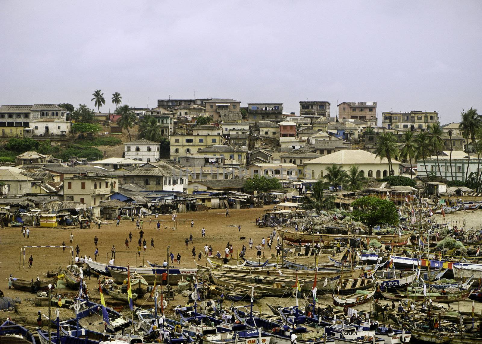 Beach and Market in Ghana by steheap