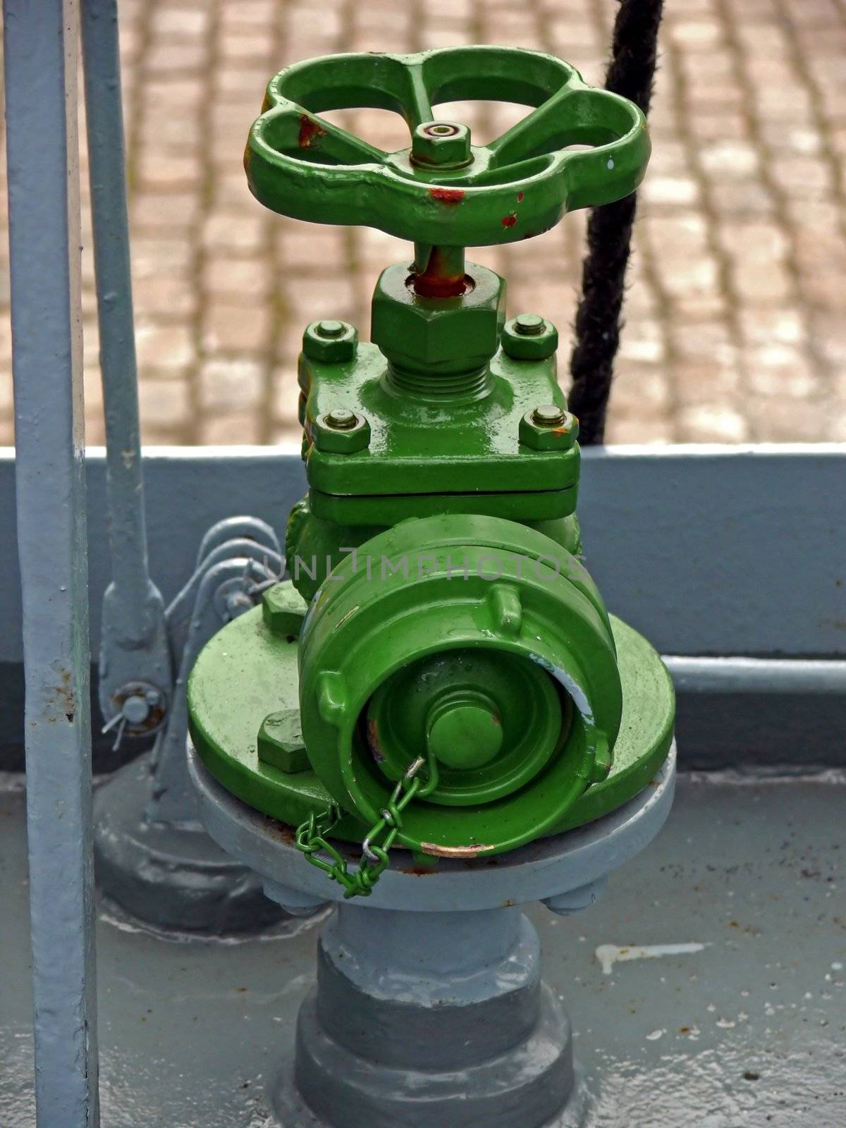 portrait of water station on a german navy ship