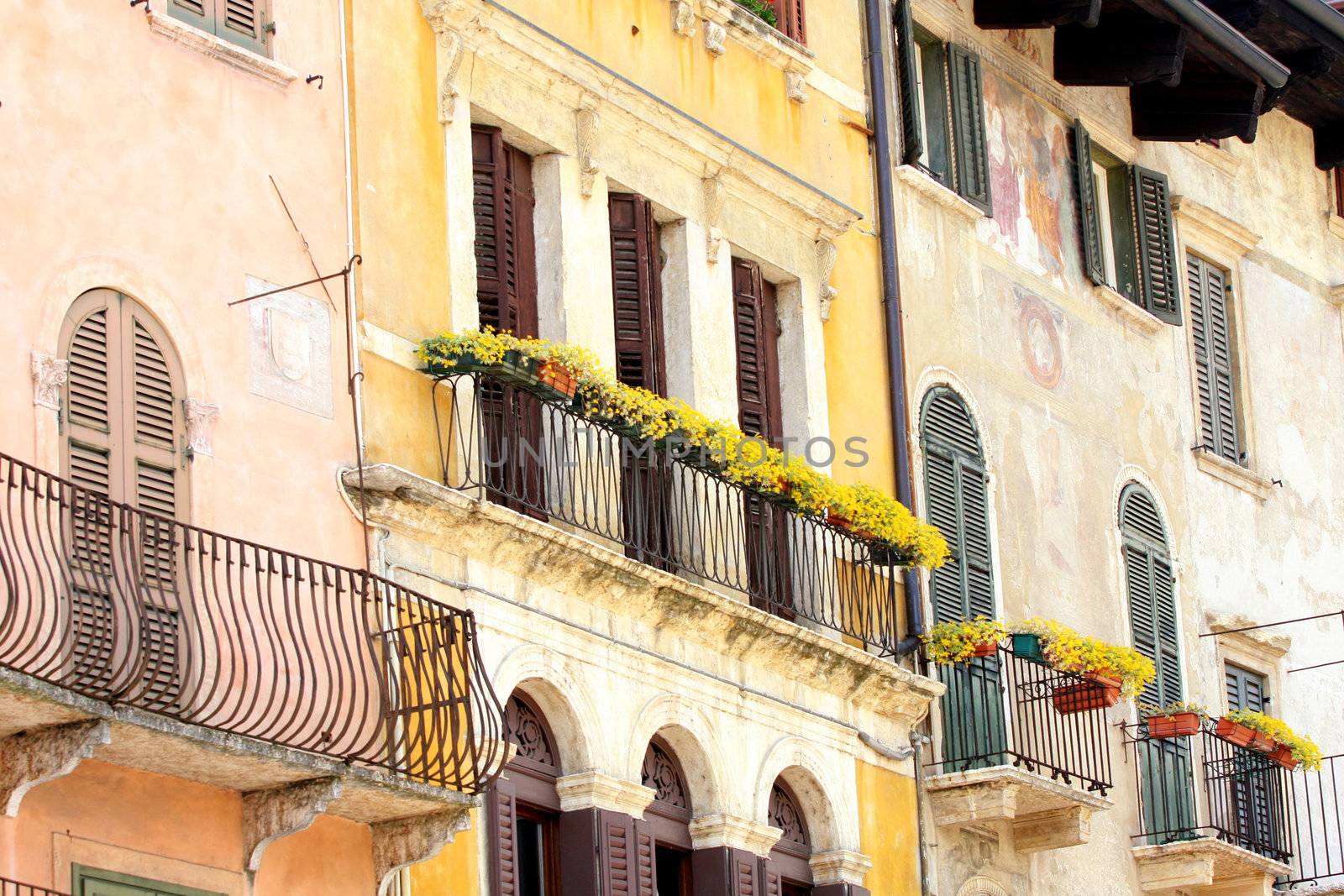 details facade in Verona, Italy