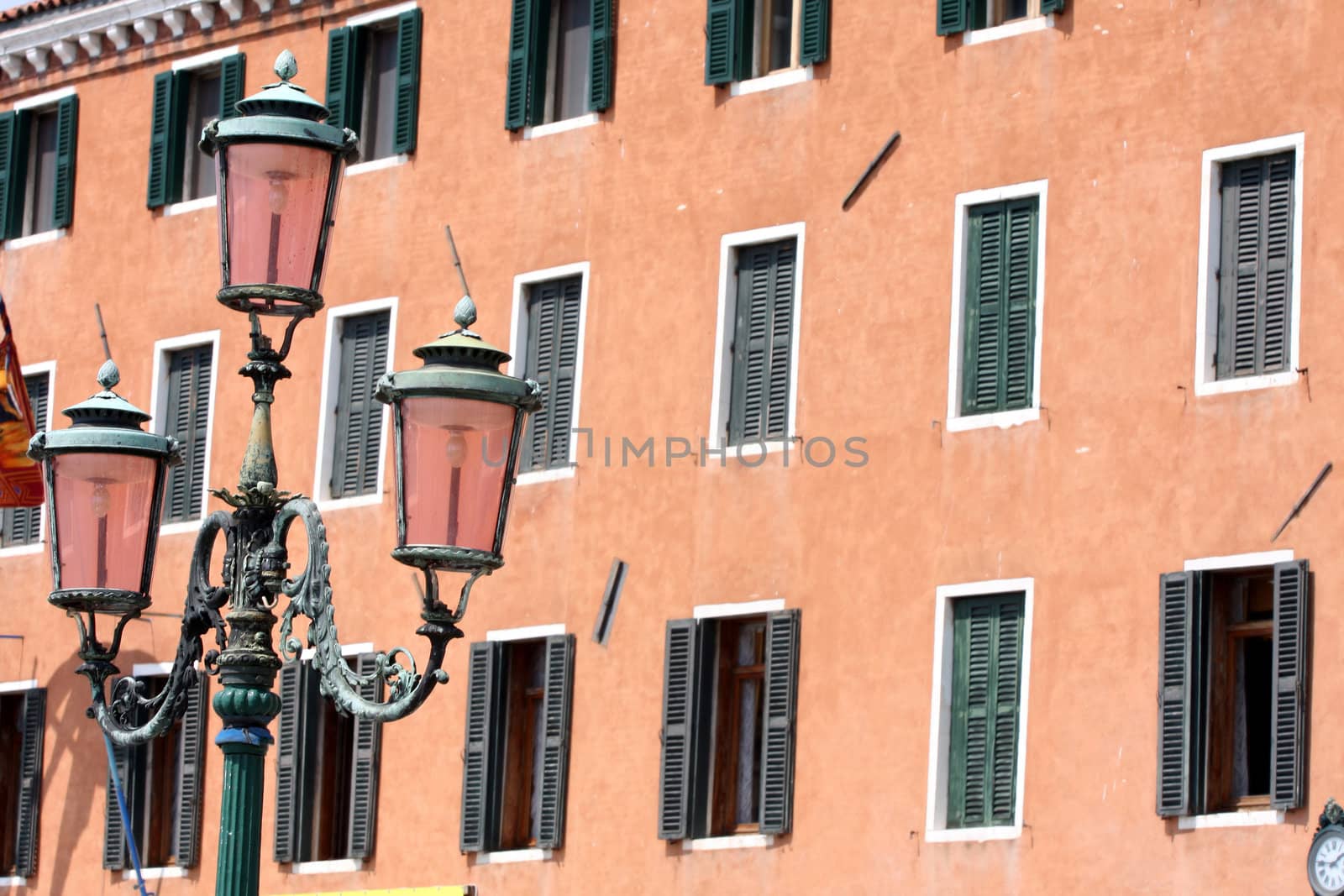 details of street lamp in Venice, Italy