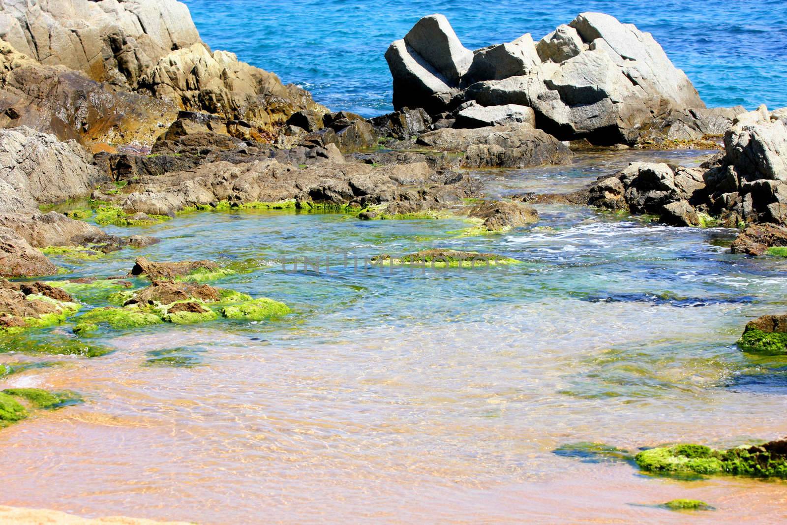 Costa Brava beach in Lloret de Mar (Spain)