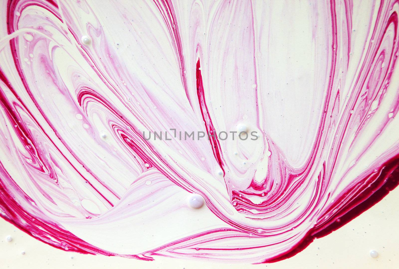 Red paint splashed over white background