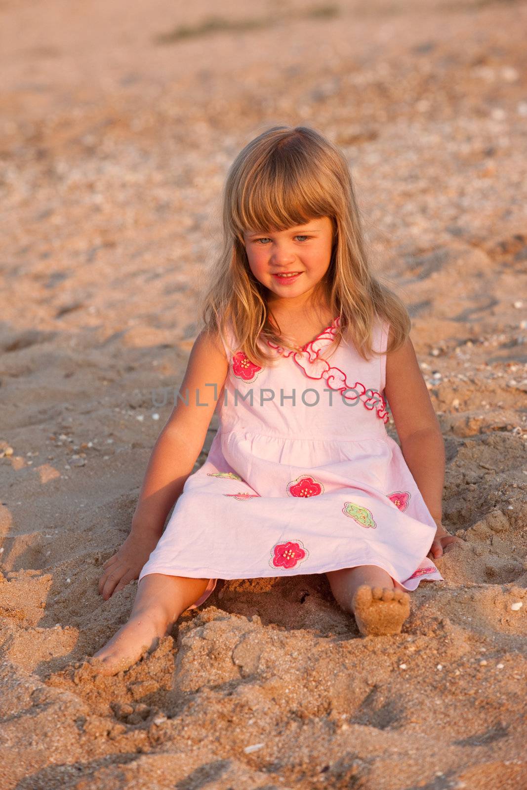 people series: little girl on the beach smile