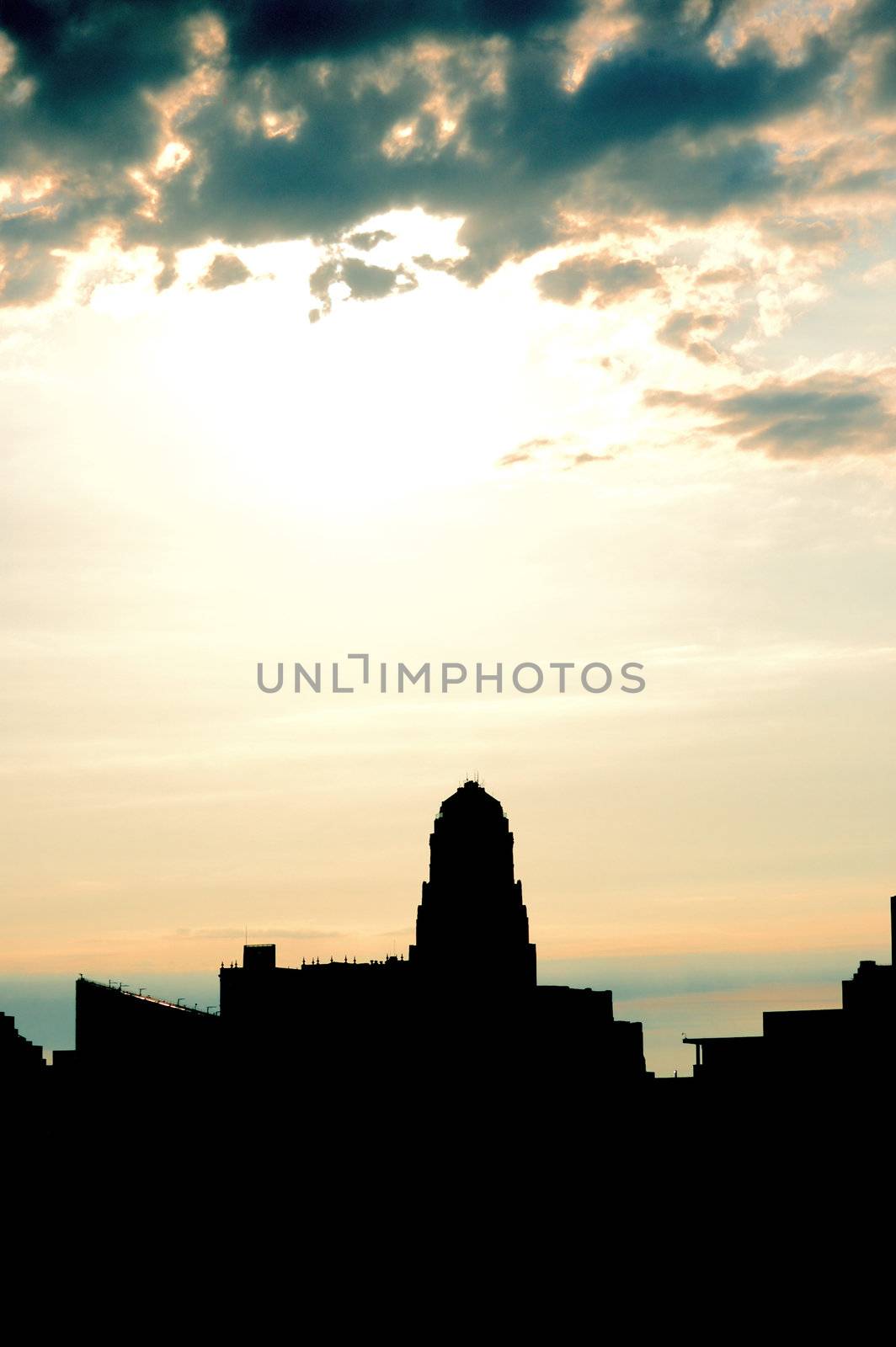 Buffalo Skyline silhouette by brm1949