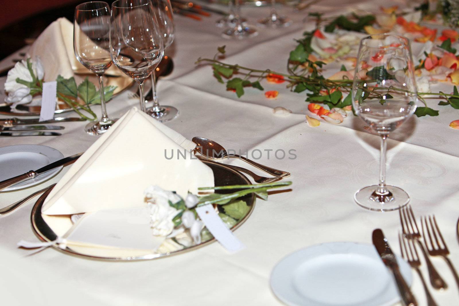 table decoration or wedding table