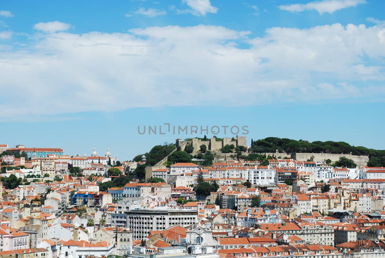 beautiful landscape view of Lisbon (Castle of Sao Jorge)