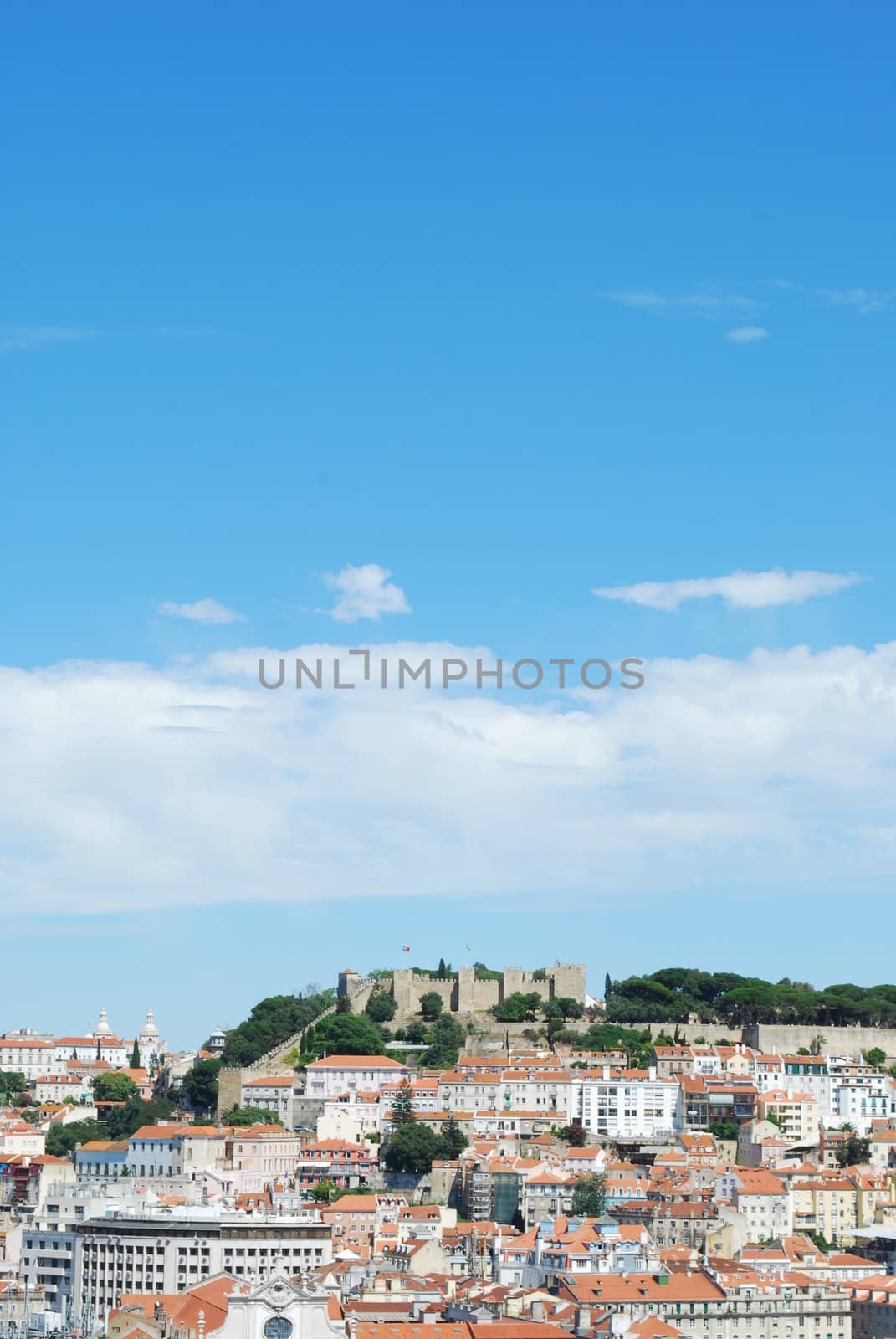 beautiful landscape view of Lisbon (Castle of Sao Jorge)