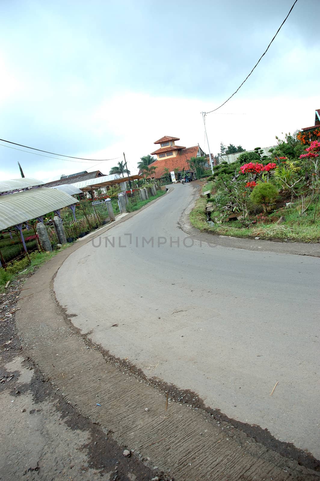 village scenery in parongpong, west java-indonesia