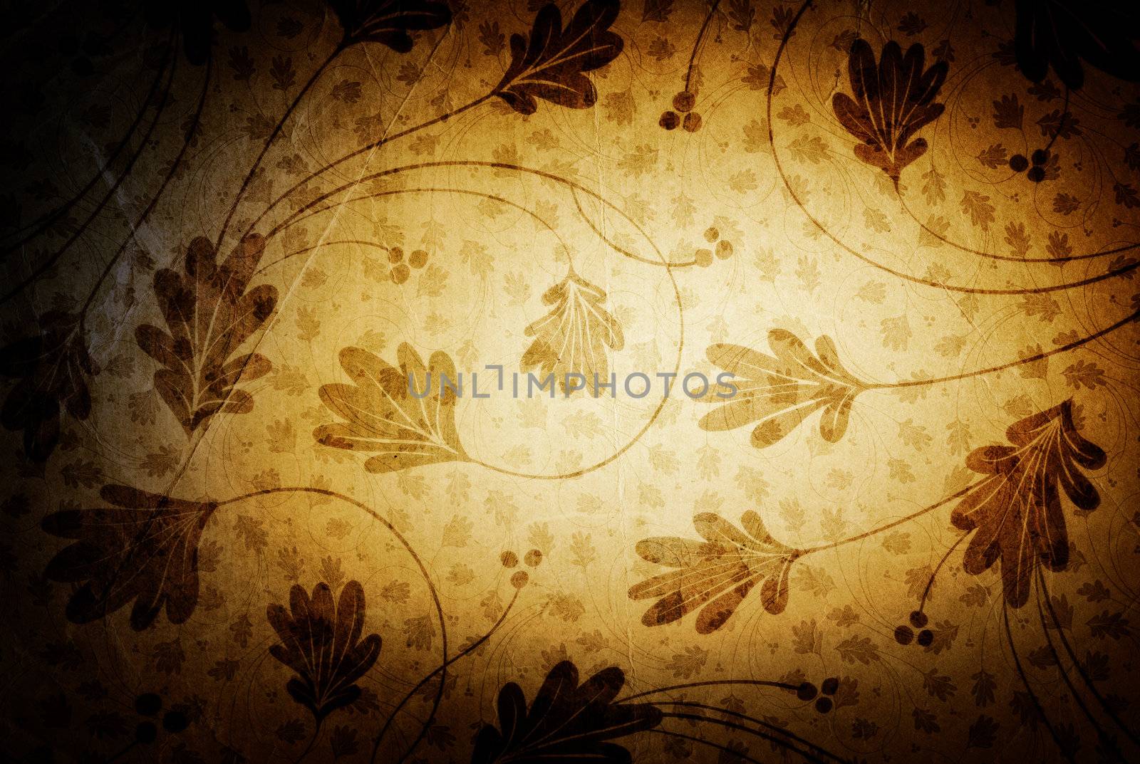 Vintage background with floral patterns.