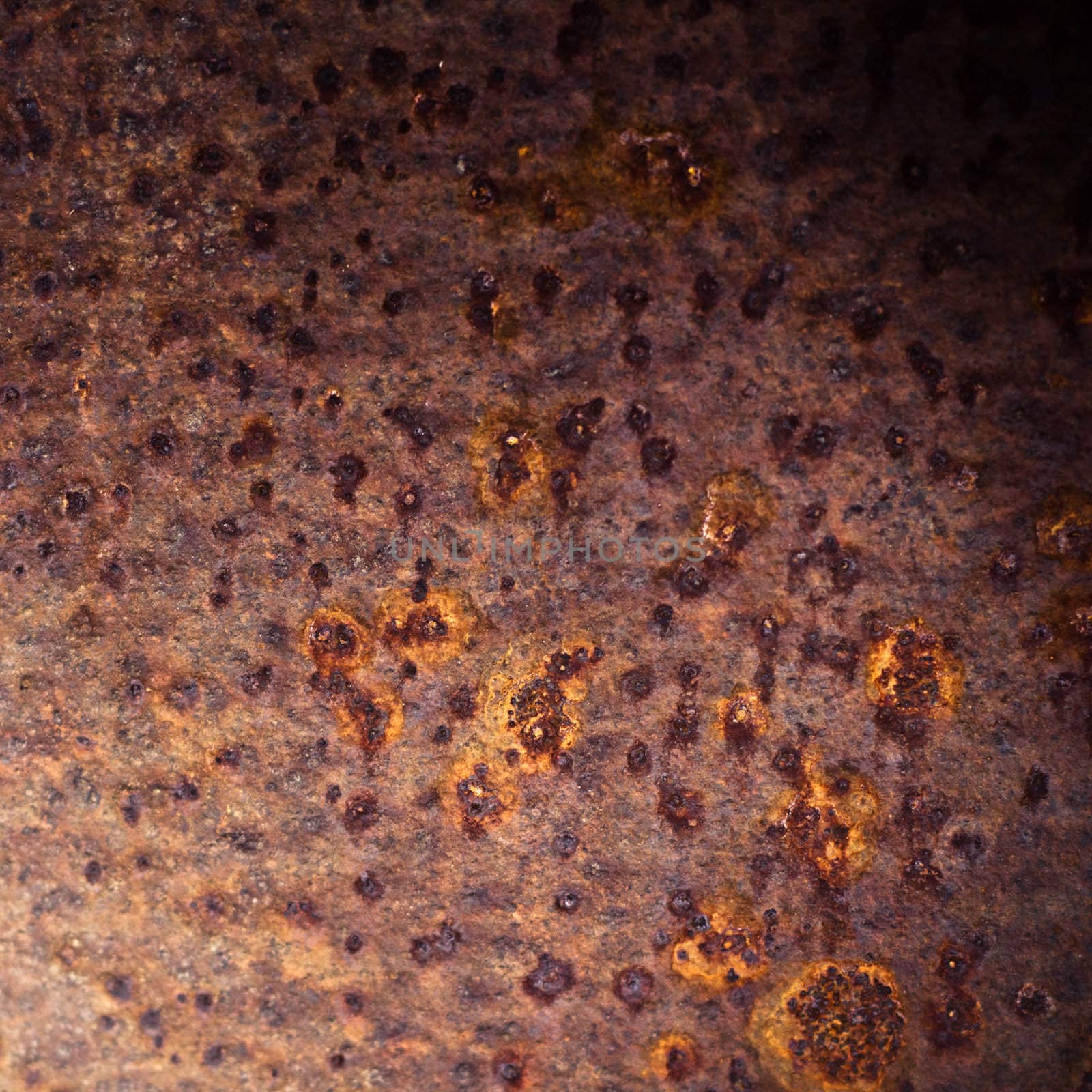 Corrosion process on surface of old iron