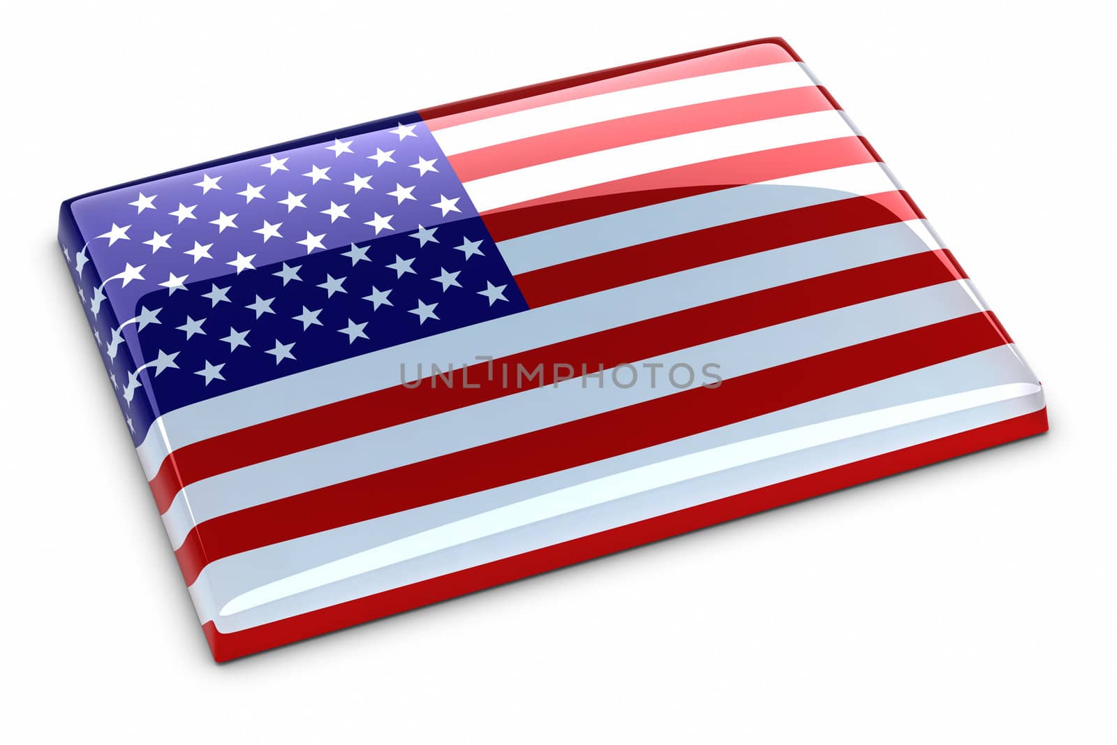 American Flag. Clipping path included.