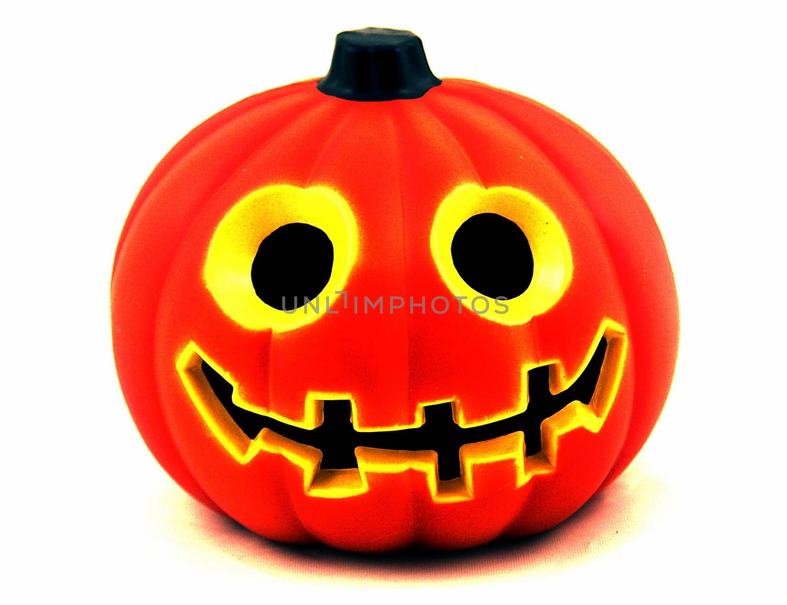 Halloween concept, smile on a pumpkin