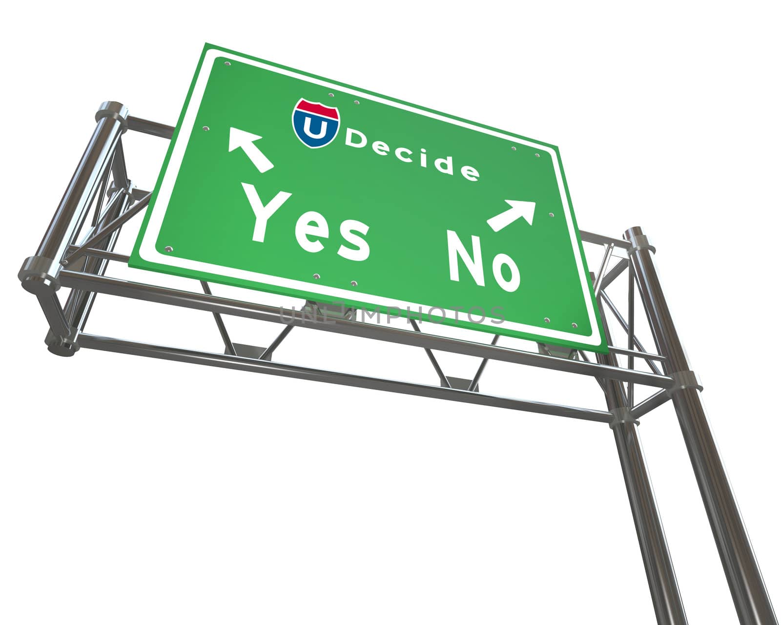 Freeway Sign - Decision - Yes or No  by iQoncept