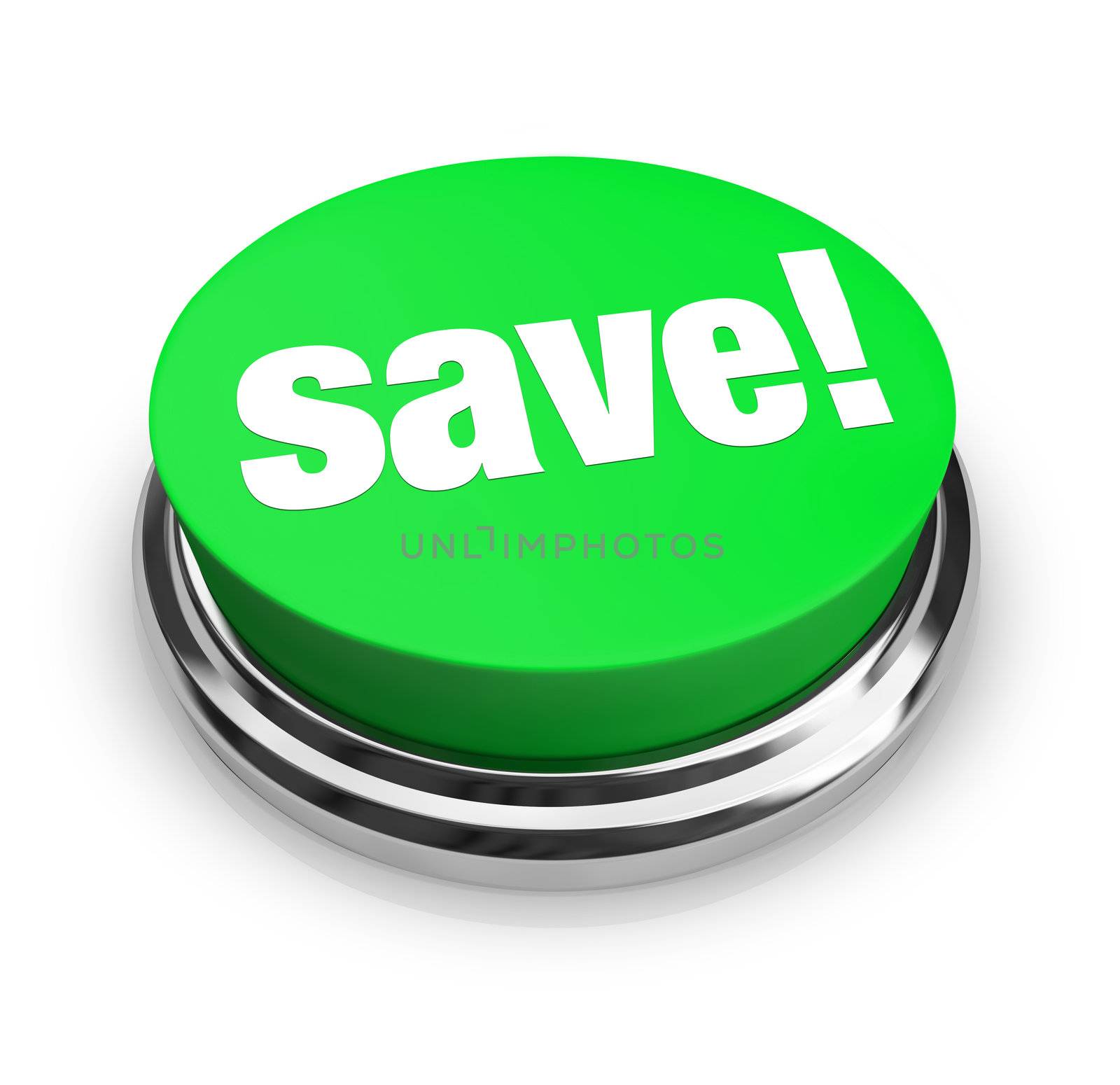 Save - Green Button by iQoncept
