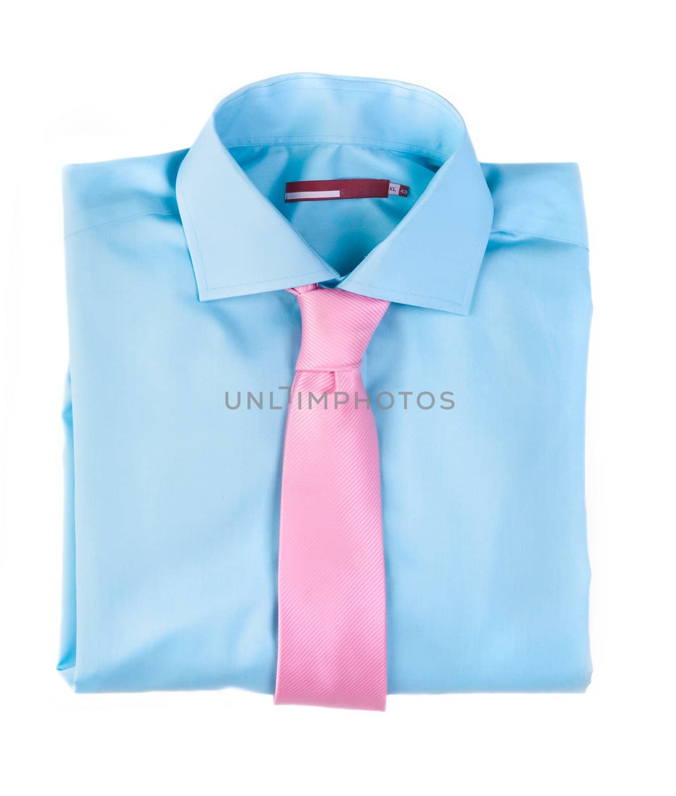 Blue shirt with a pink tie by Gravicapa