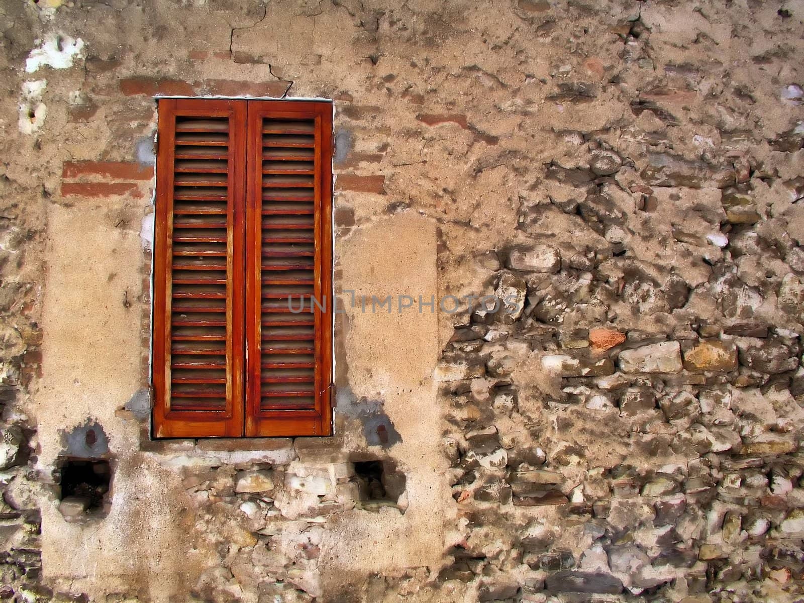 Window with closed shutters by sil