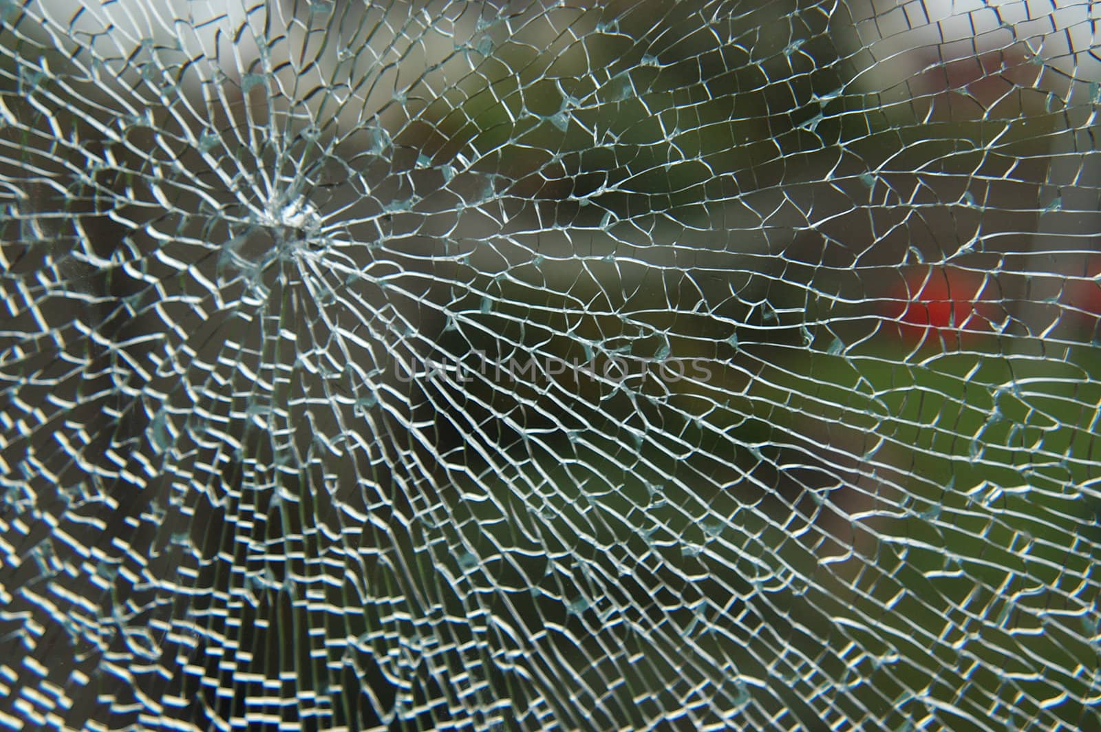 Shattered sheet of Glass