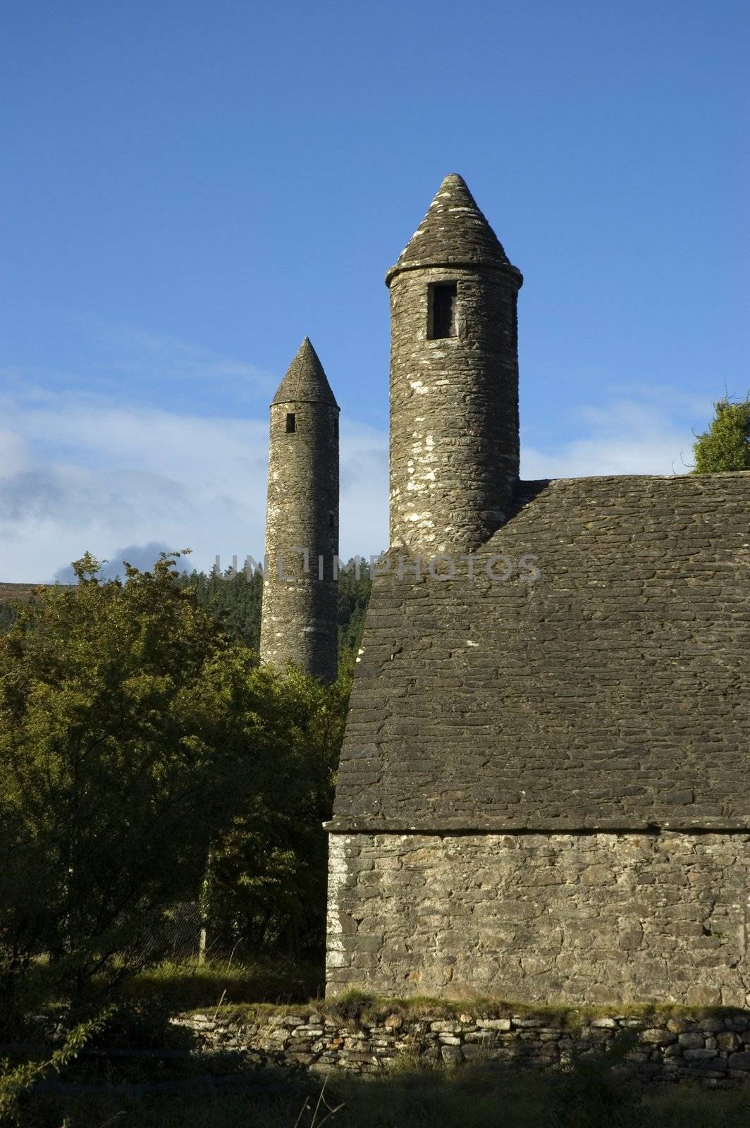Medieval Round Tower in Wicklow Ireland