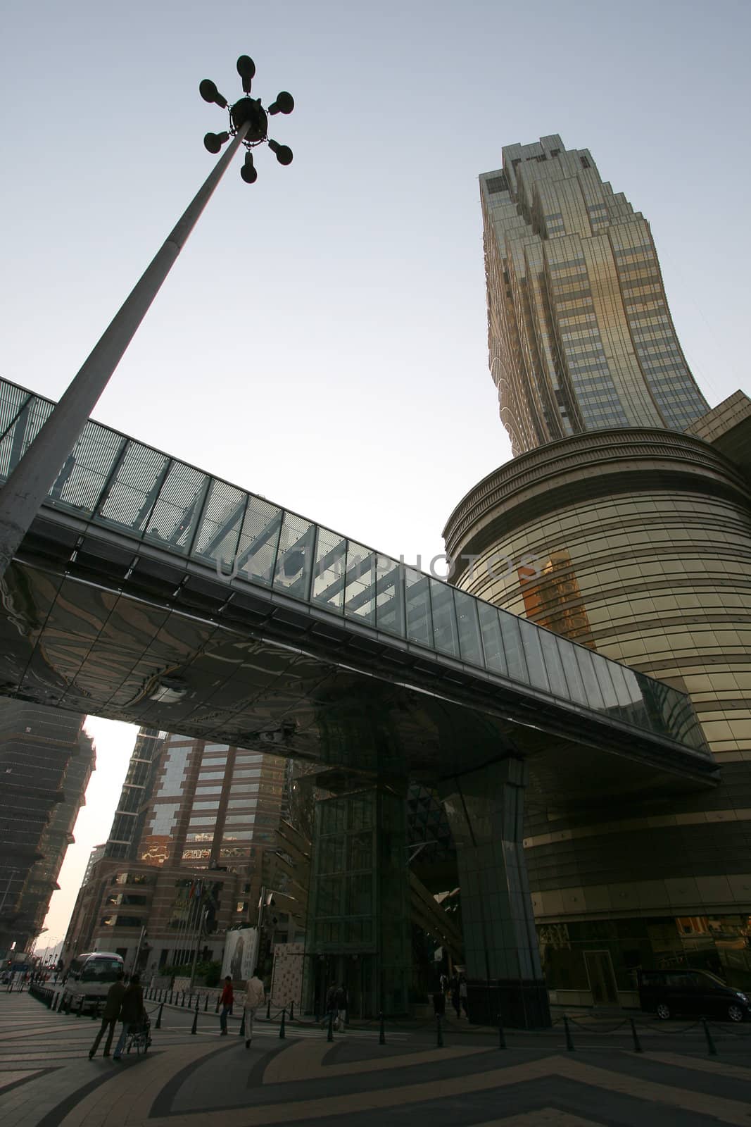 The famous Grand Lisboa Hotel and Casino. Built to meet the hordes of gamblers from mainland China, now stands as a landmark and symbol of Macau.