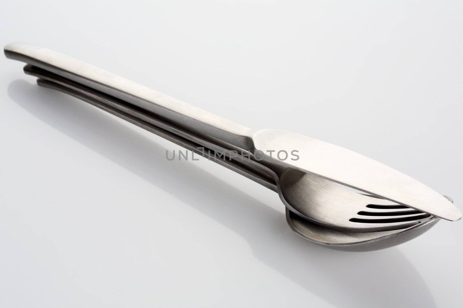 Fork, spoon and knife by Gravicapa
