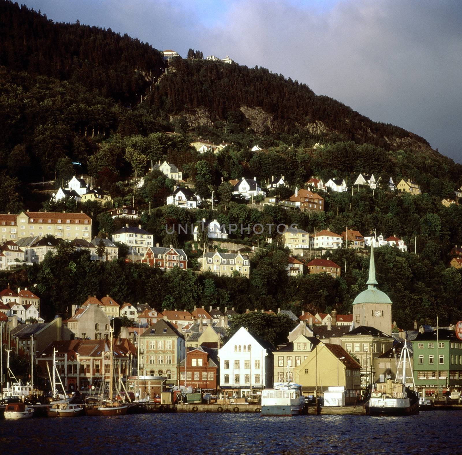 View of harbor in Bergen, Norway