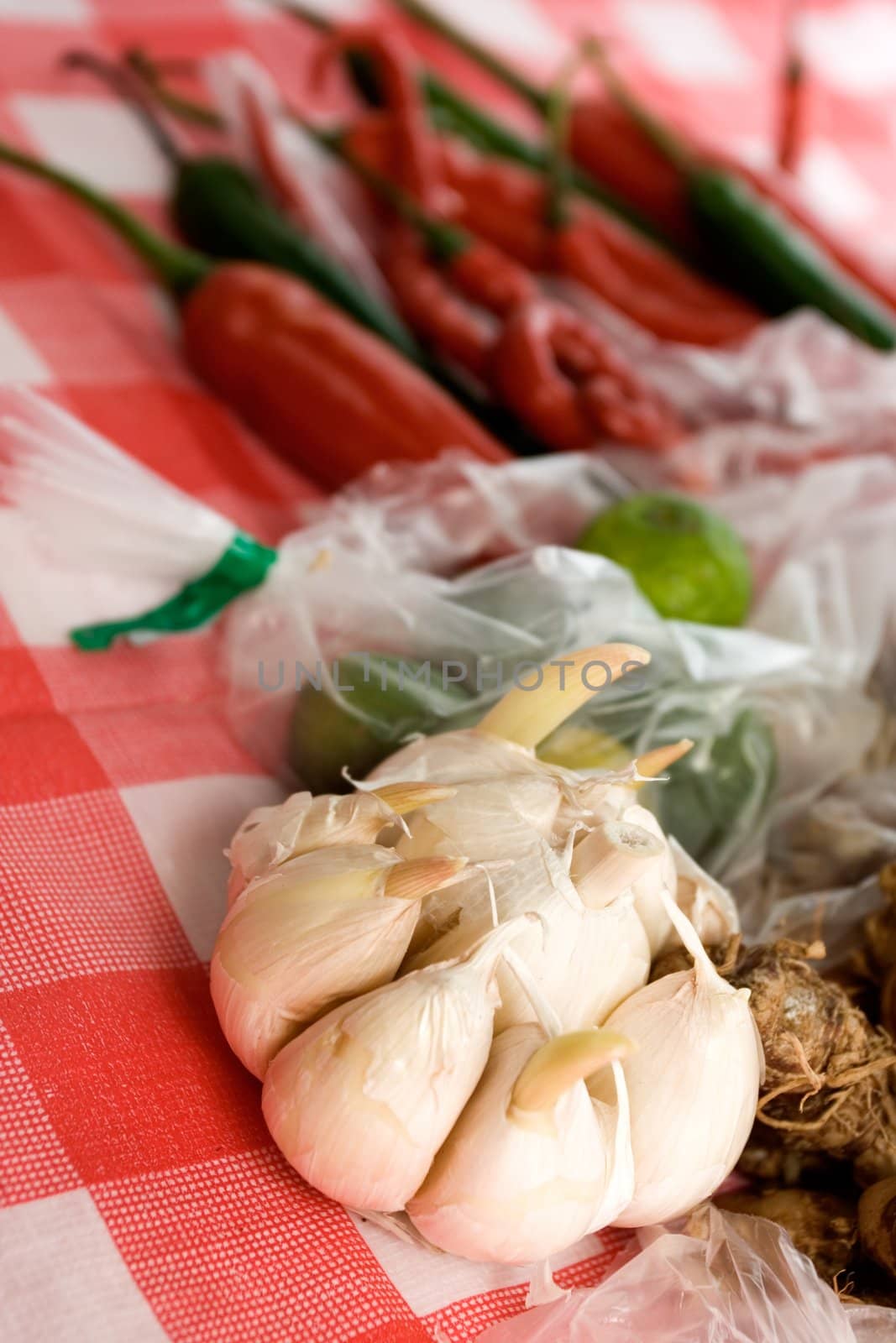 variety of seasoning ingredients on the table