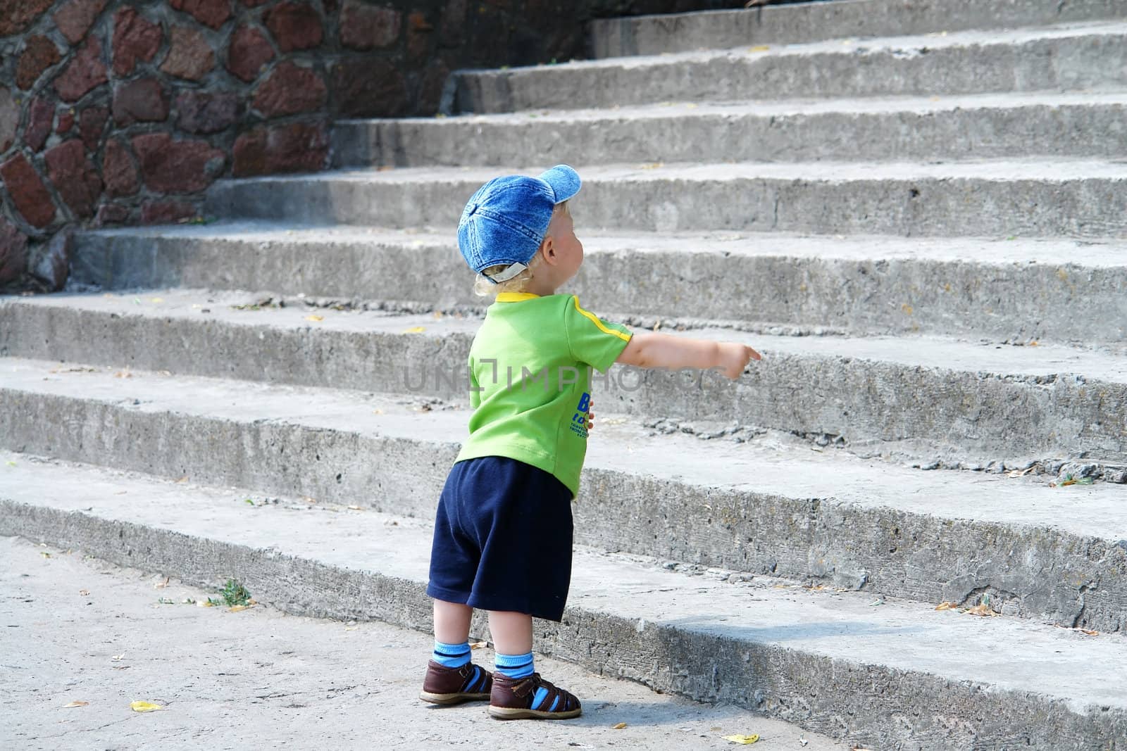 child costs beside stairways                               