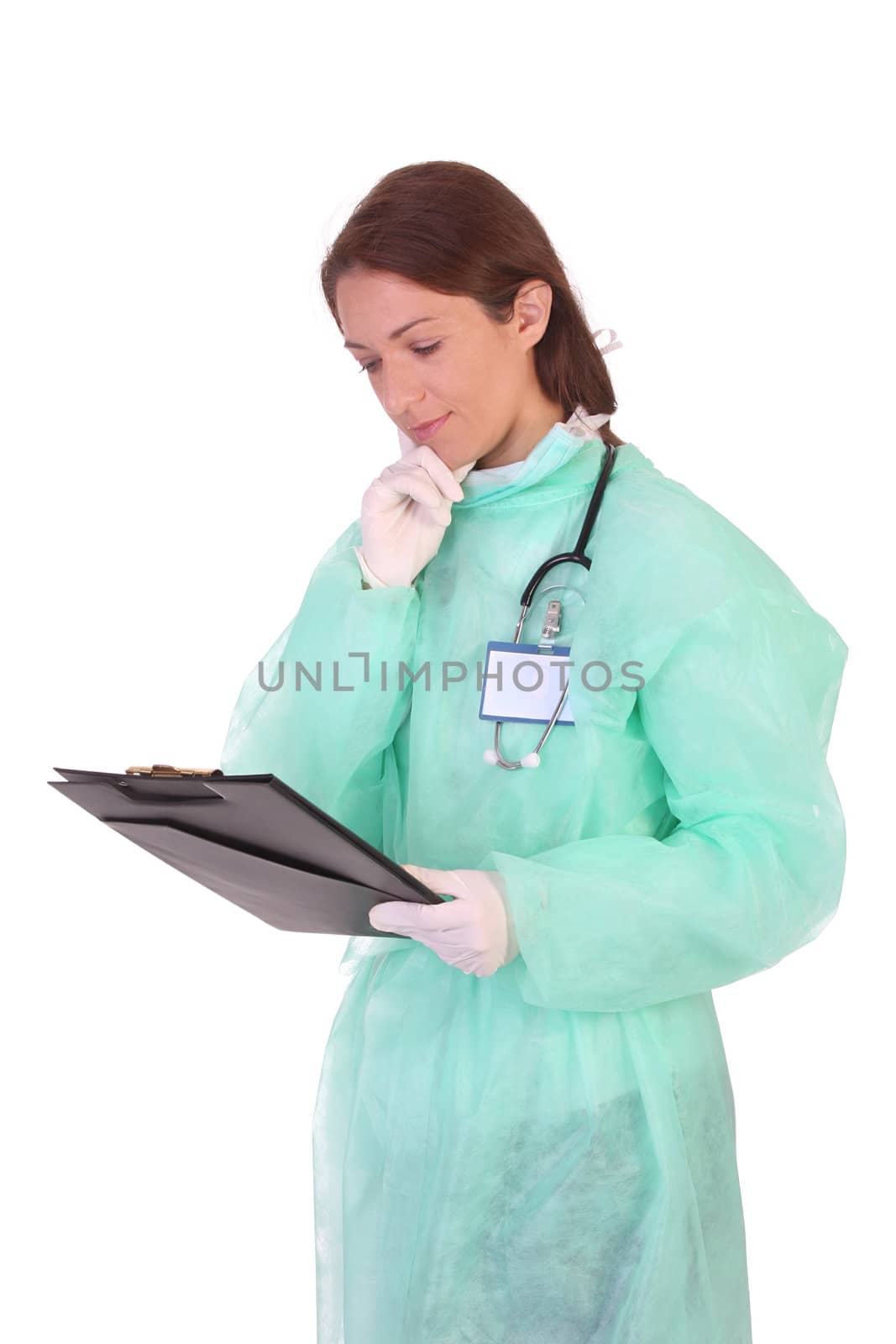healthcare worker with documents  by vladacanon