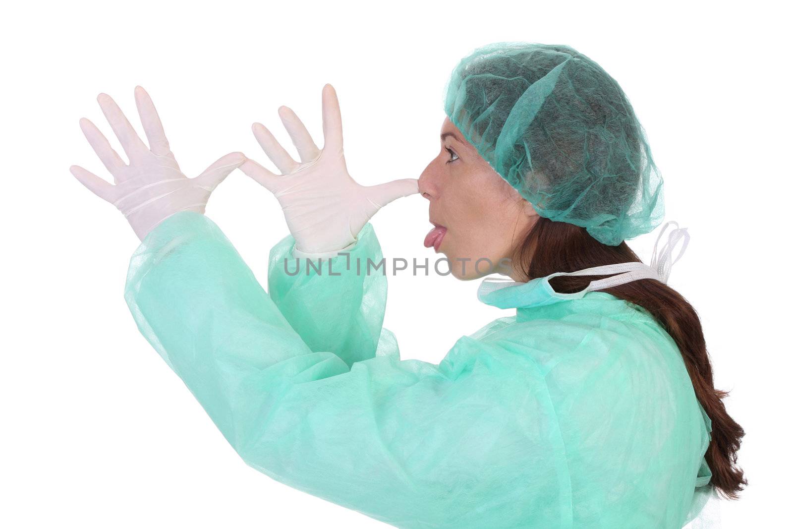 funny healthcare worker gesture effrontery by vladacanon