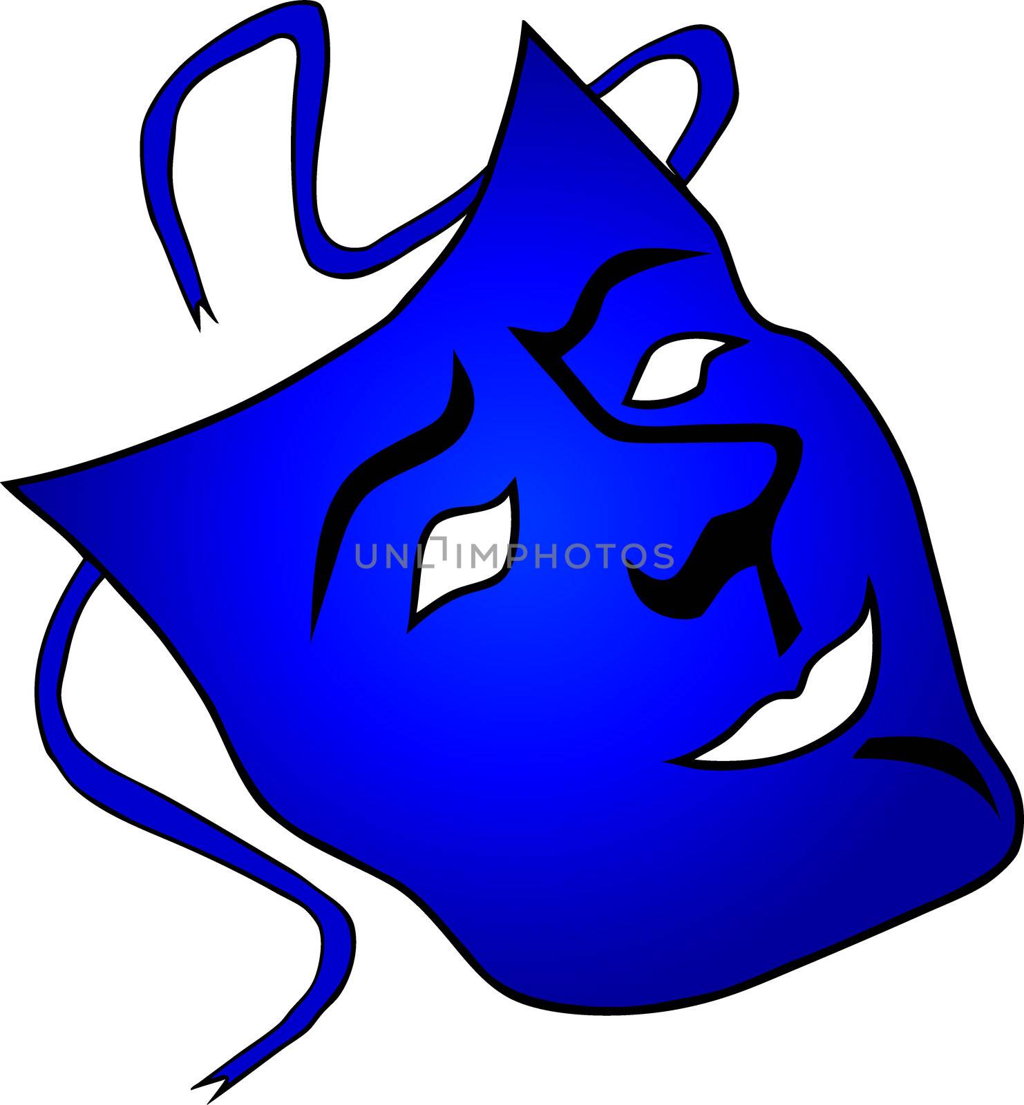 blue carnival mask by peromarketing
