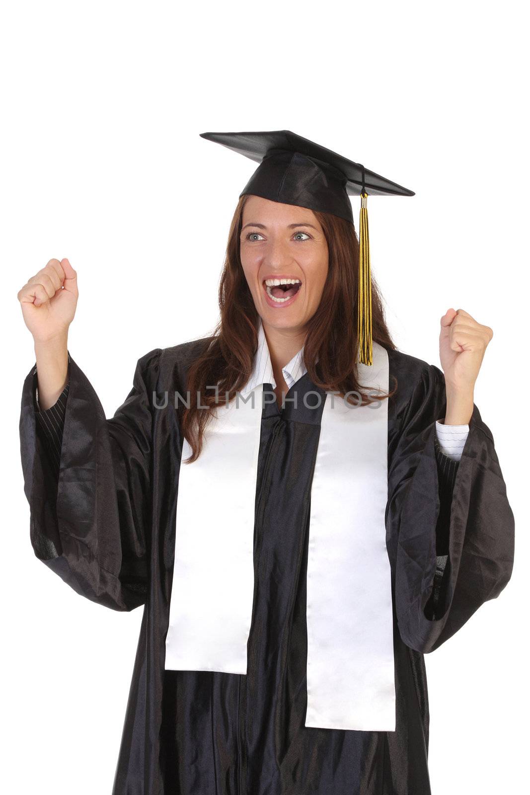 happy graduation a young woman by vladacanon