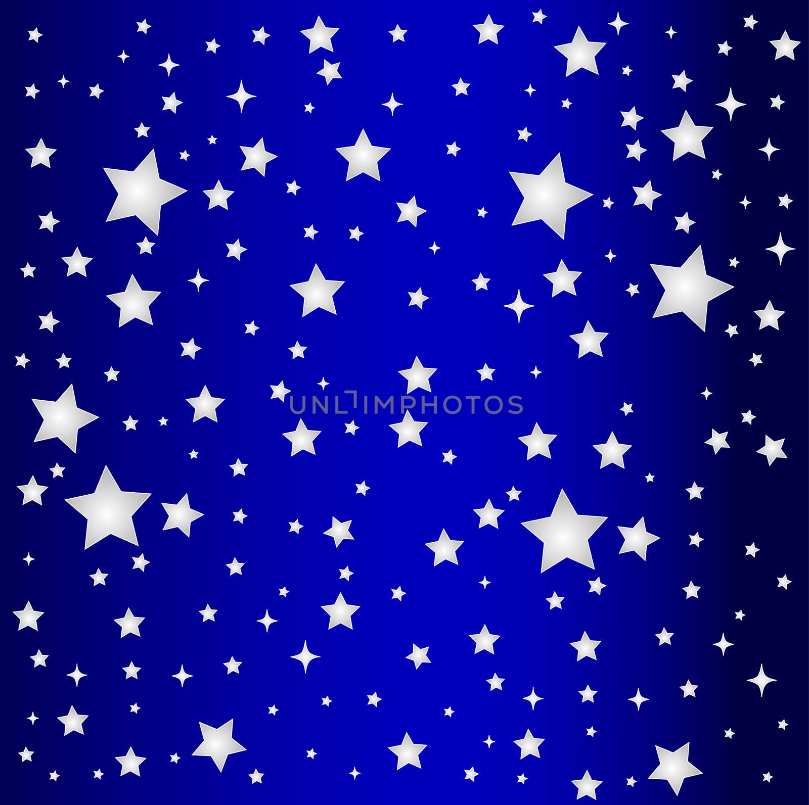 a illustration of a blue star background