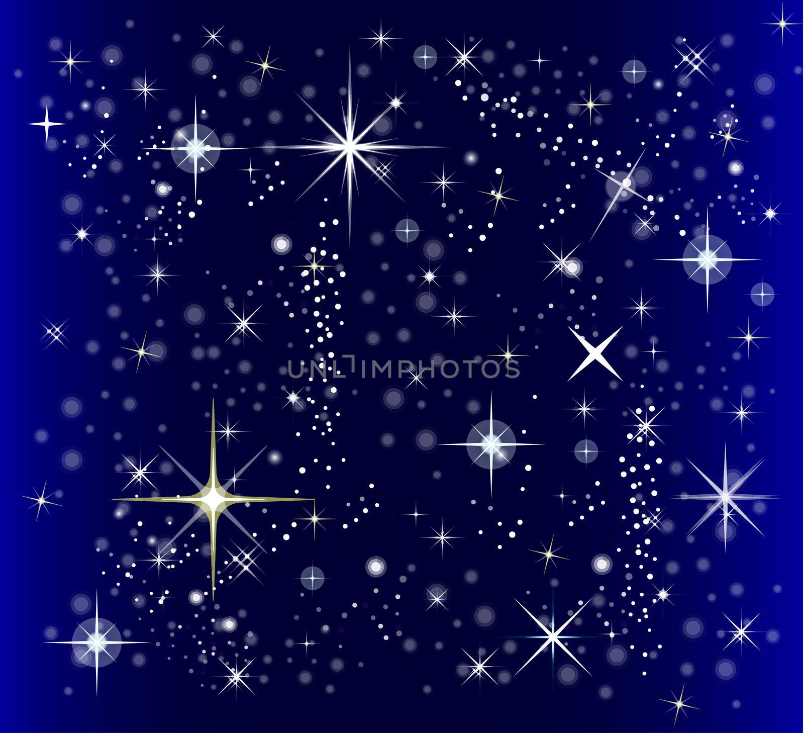 a illustration of a dark blue sky and star background