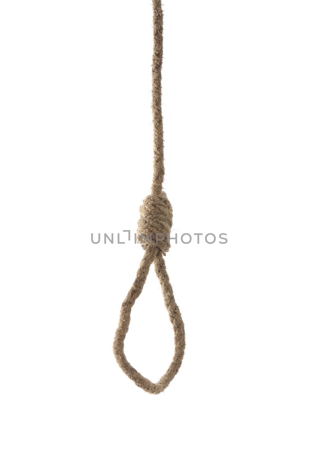 Details of a gallows on white background