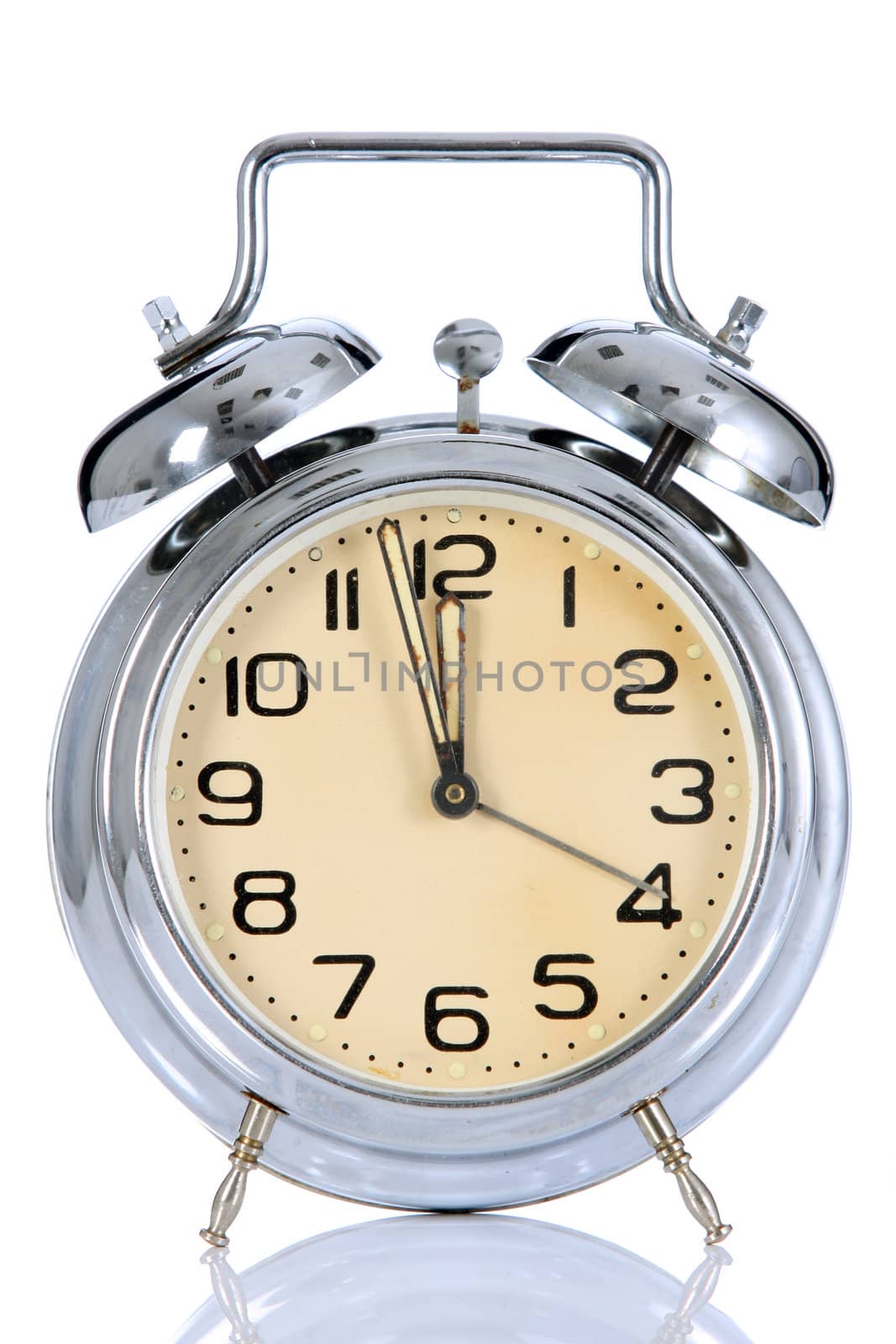 alarm clock on white background